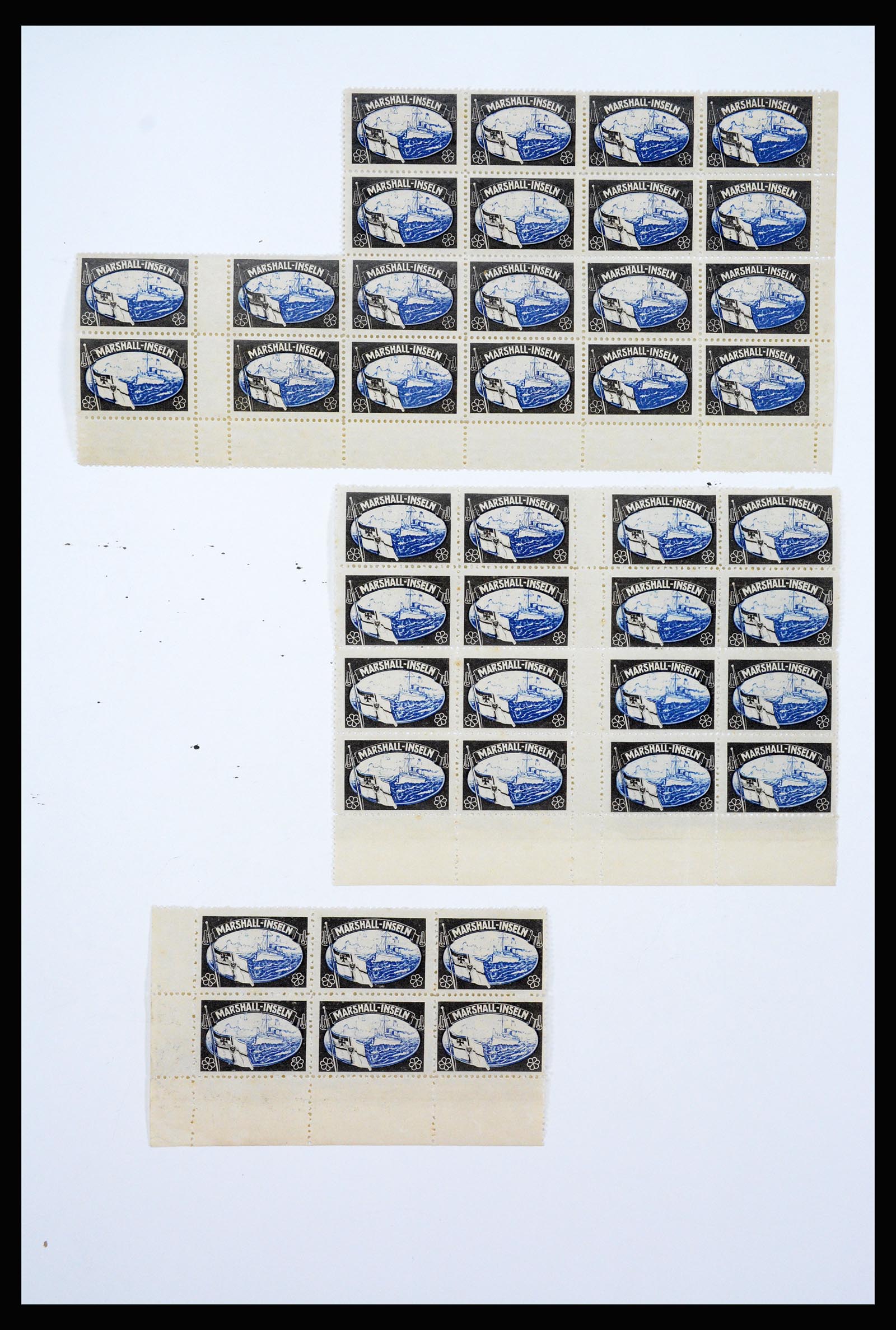 37194 016 - Postzegelverzameling 37194 Duitse koloniën rouwzegels.