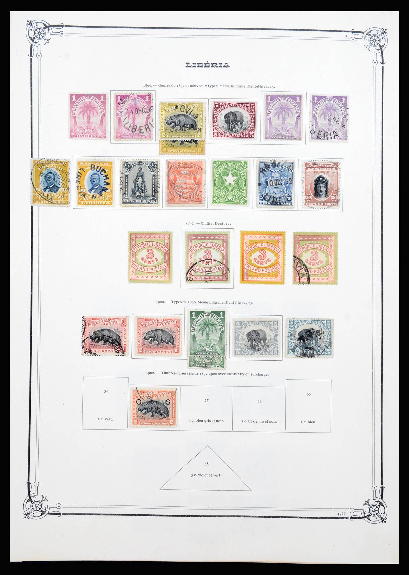 37195 003 - Postzegelverzameling 37195 Liberia 1860-2001.