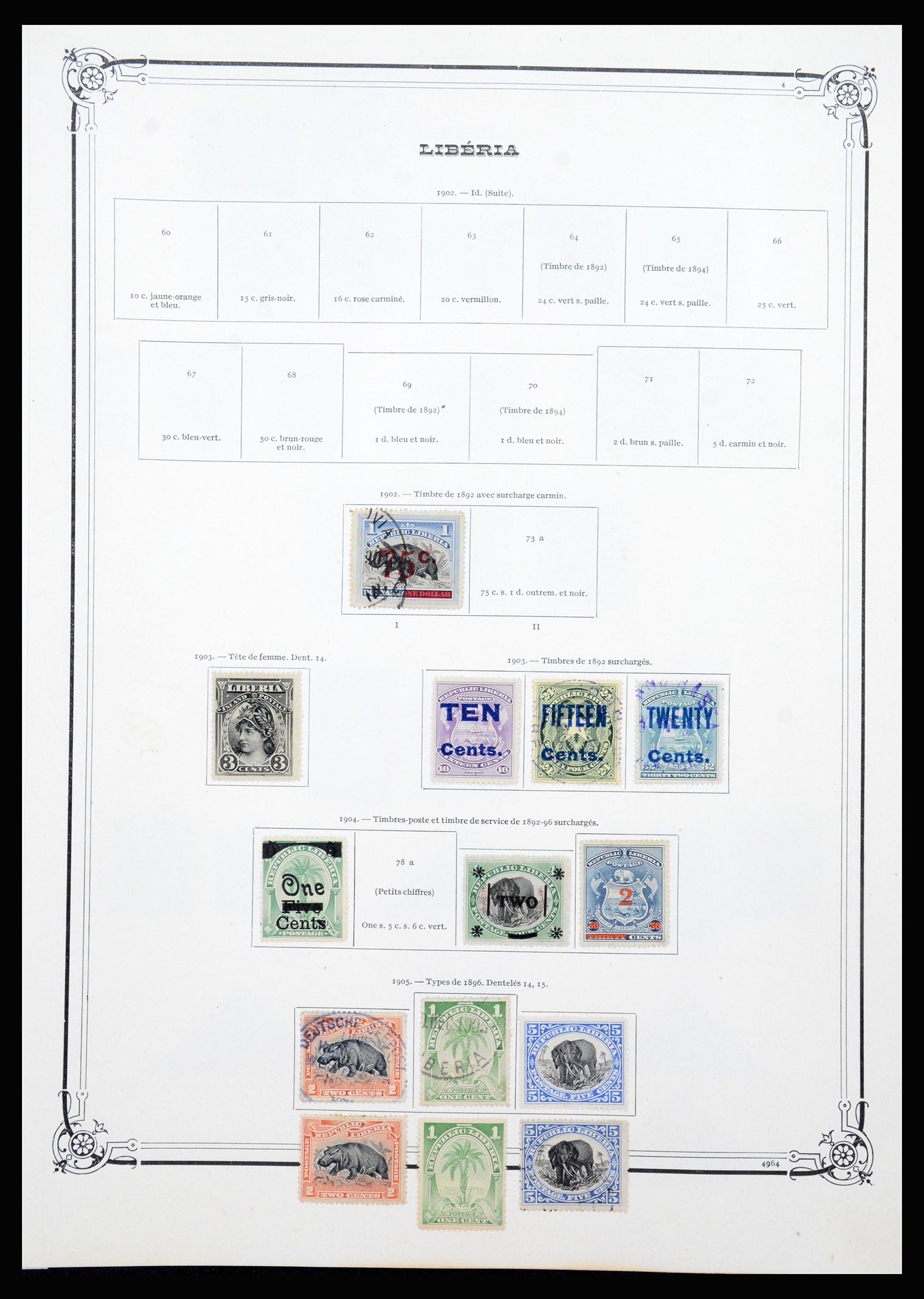 37195 004 - Postzegelverzameling 37195 Liberia 1860-2001.