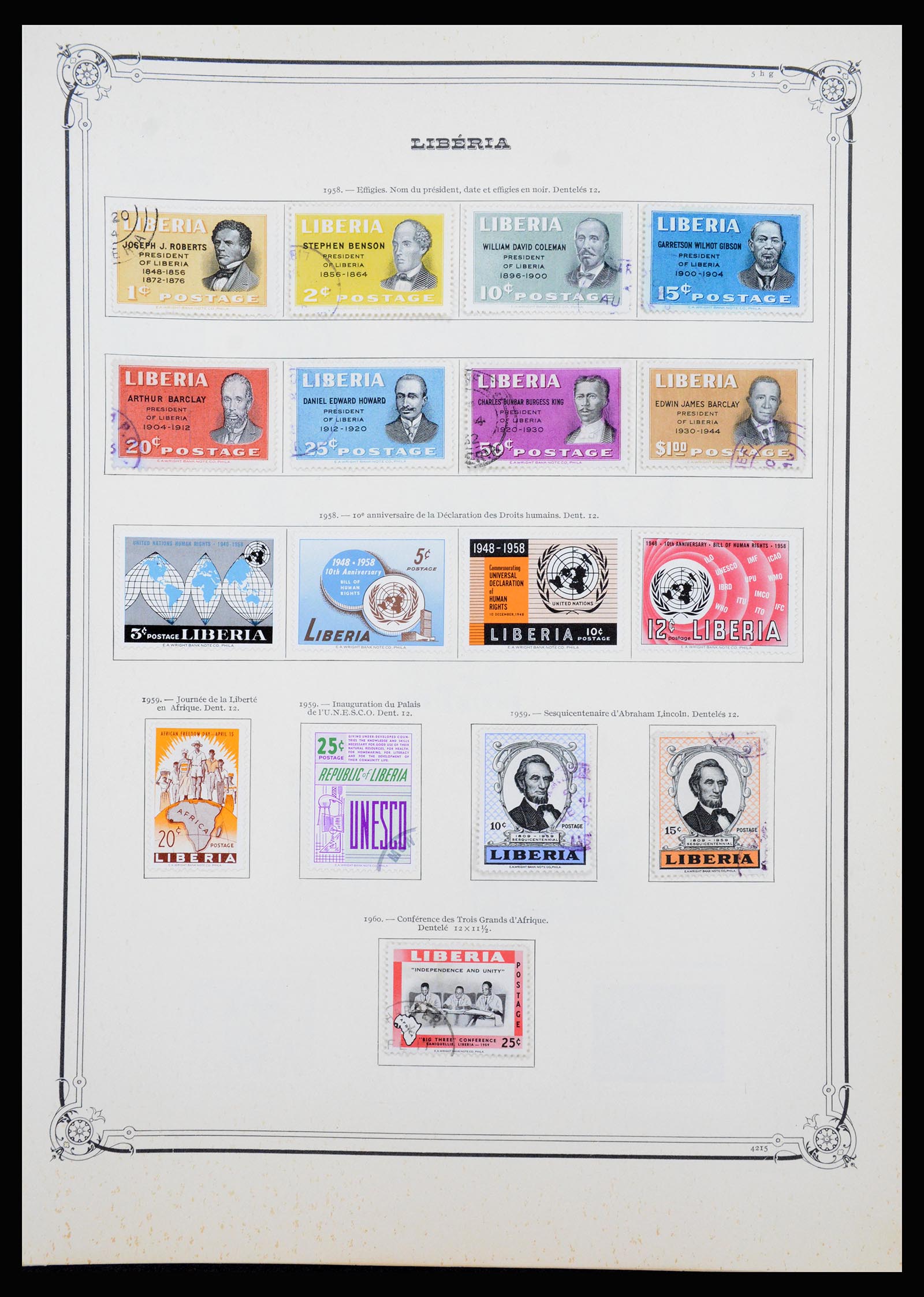 37195 020 - Postzegelverzameling 37195 Liberia 1860-2001.