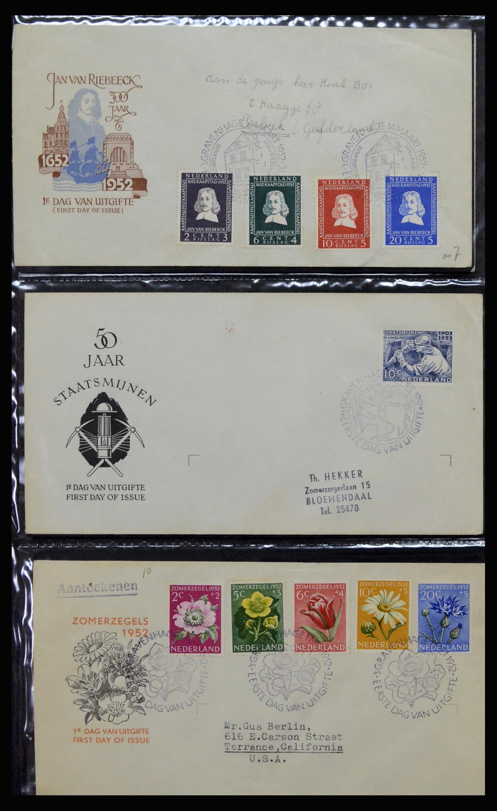 37197 004 - Postzegelverzameling 37197 Nederland FDC's 1950-2004.