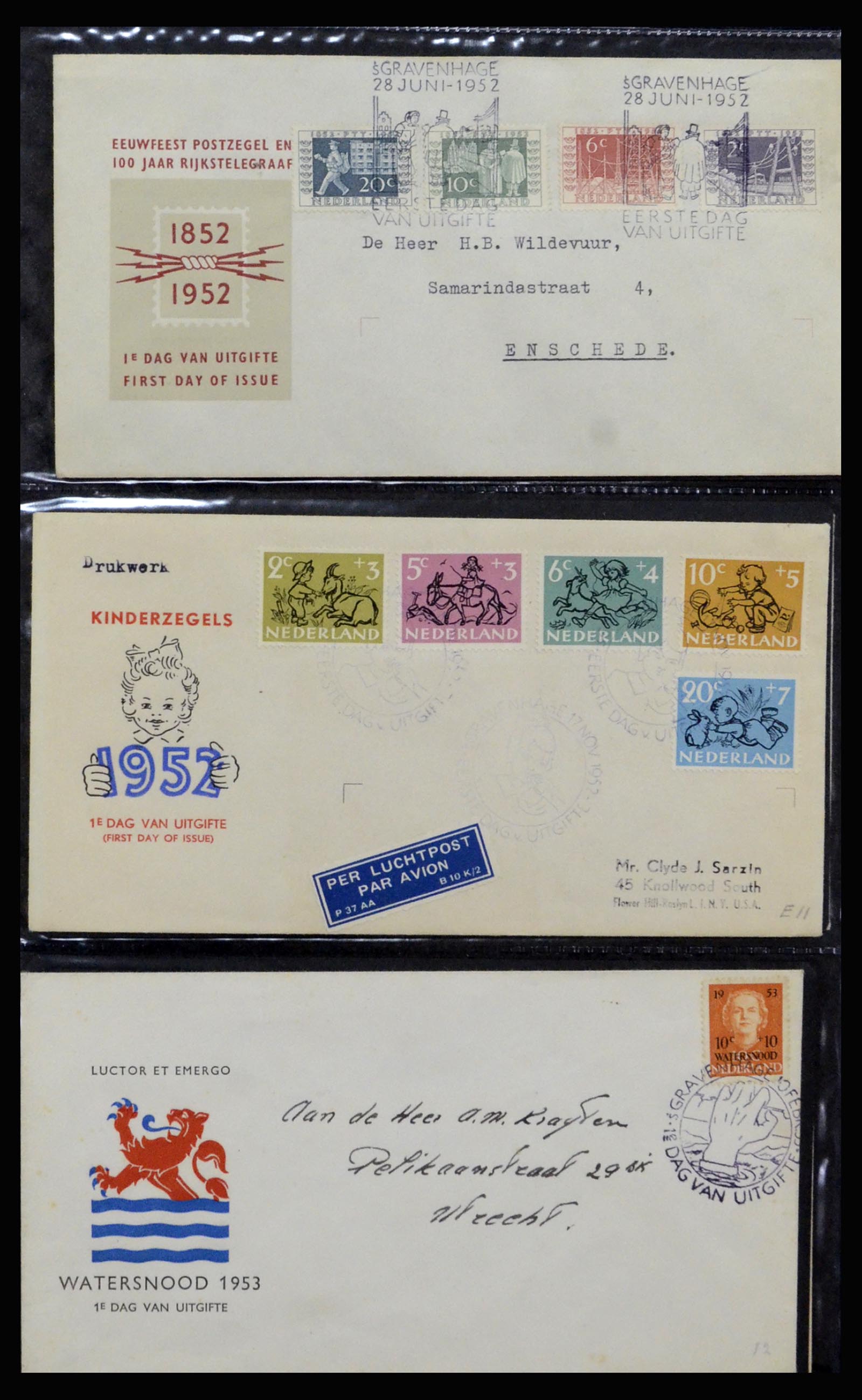 37197 005 - Postzegelverzameling 37197 Nederland FDC's 1950-2004.