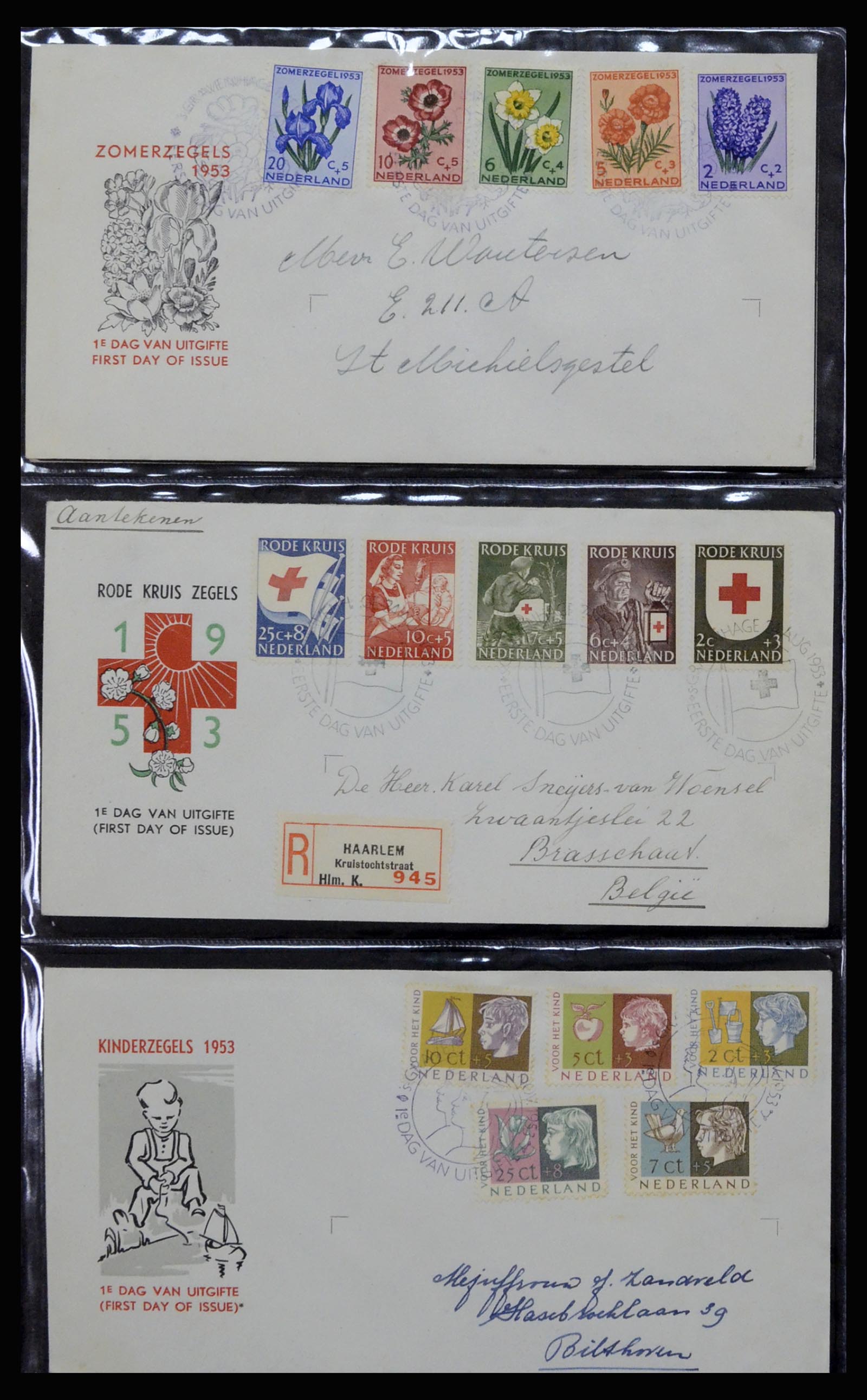 37197 006 - Postzegelverzameling 37197 Nederland FDC's 1950-2004.