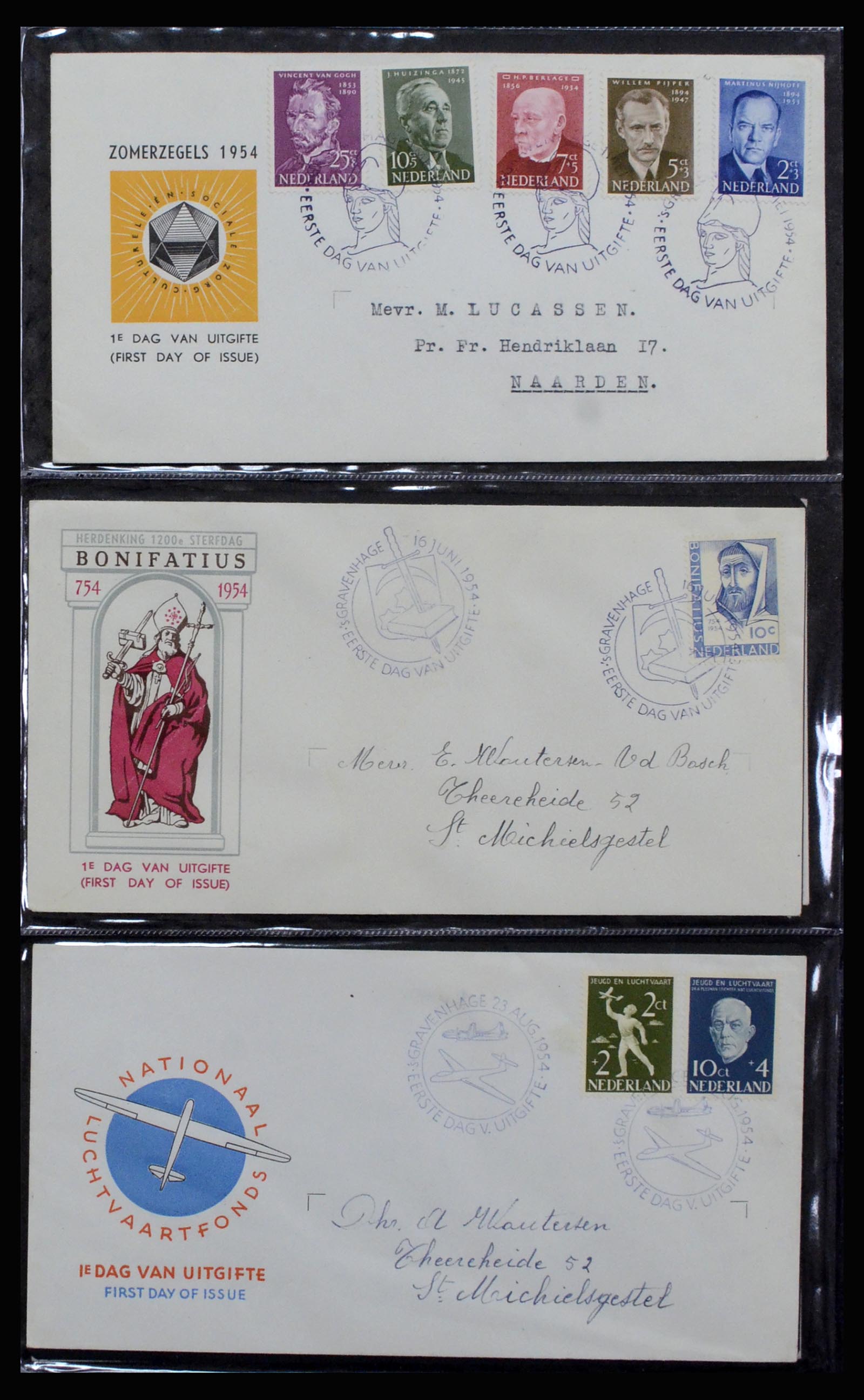 37197 007 - Postzegelverzameling 37197 Nederland FDC's 1950-2004.