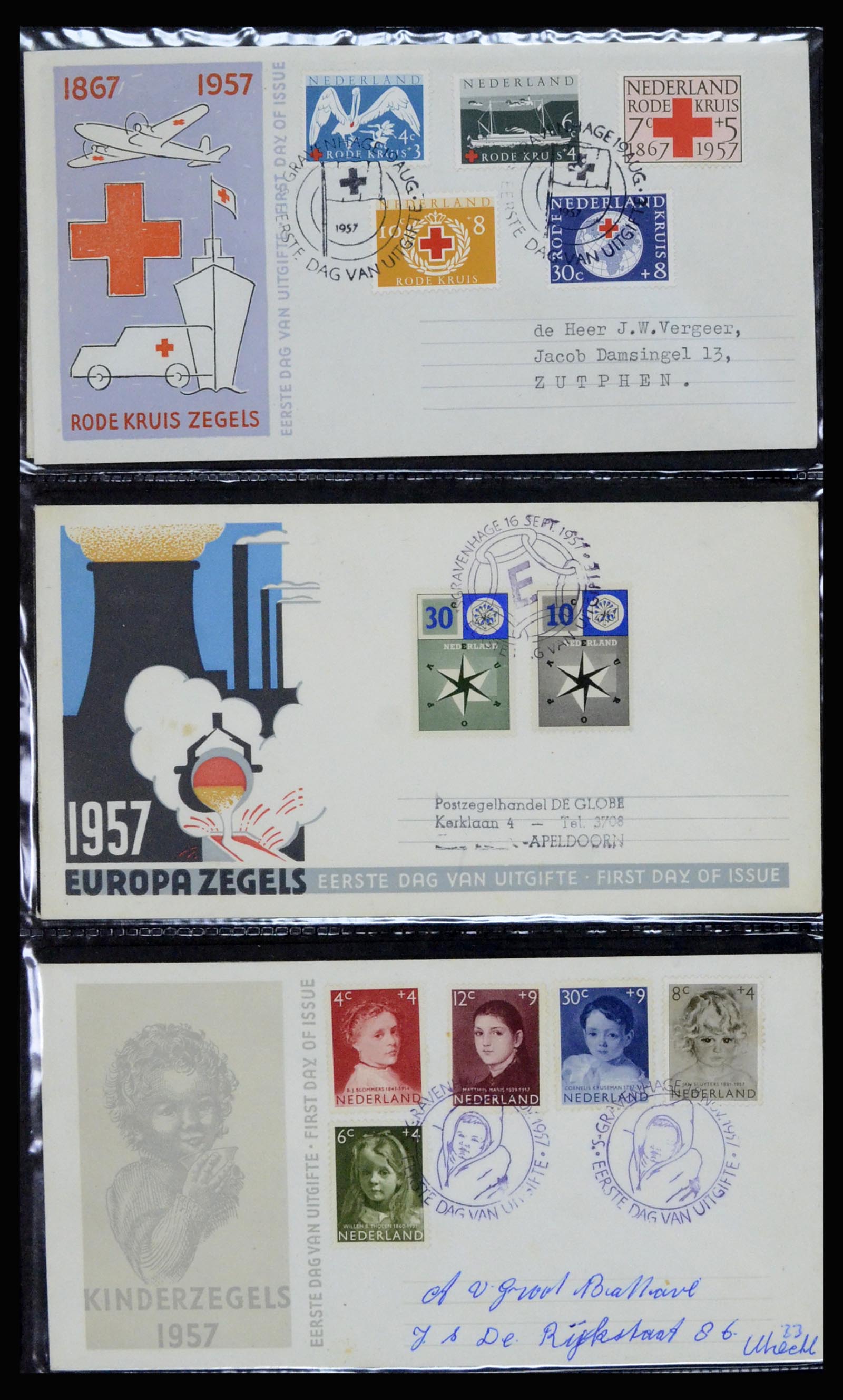 37197 012 - Postzegelverzameling 37197 Nederland FDC's 1950-2004.