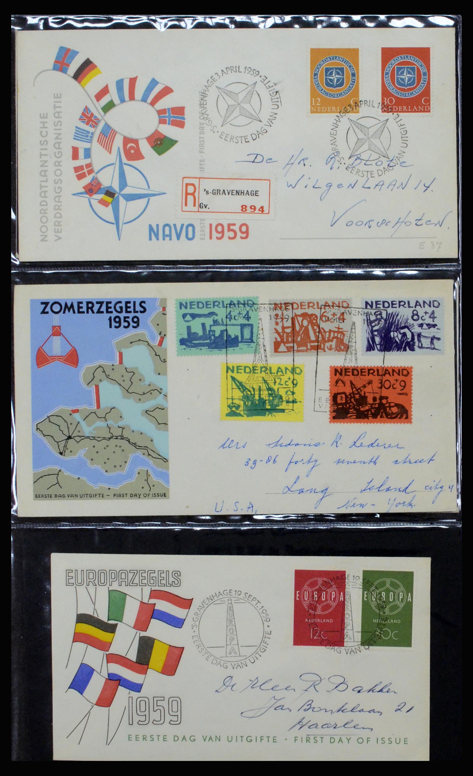 37197 014 - Postzegelverzameling 37197 Nederland FDC's 1950-2004.