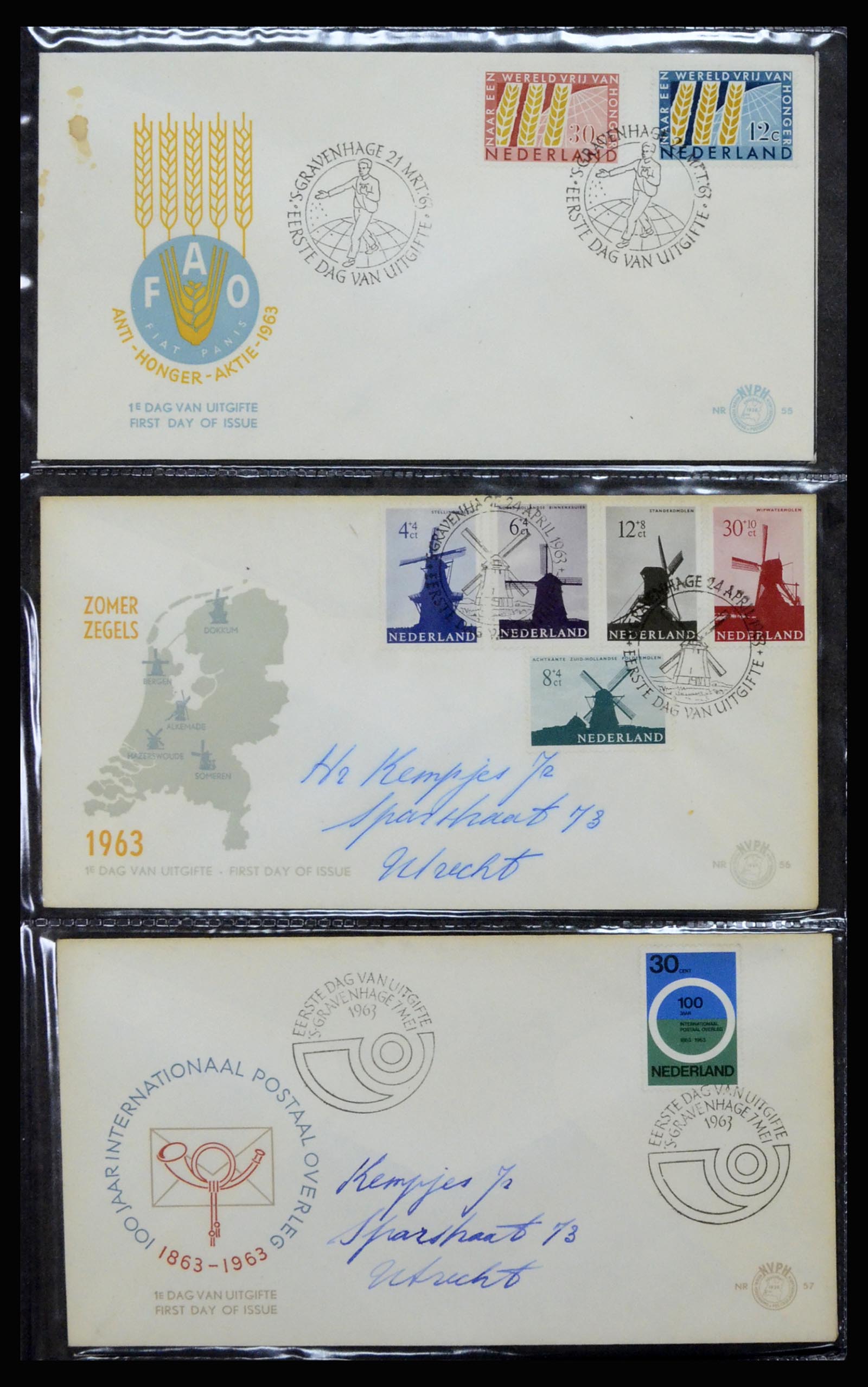37197 020 - Postzegelverzameling 37197 Nederland FDC's 1950-2004.