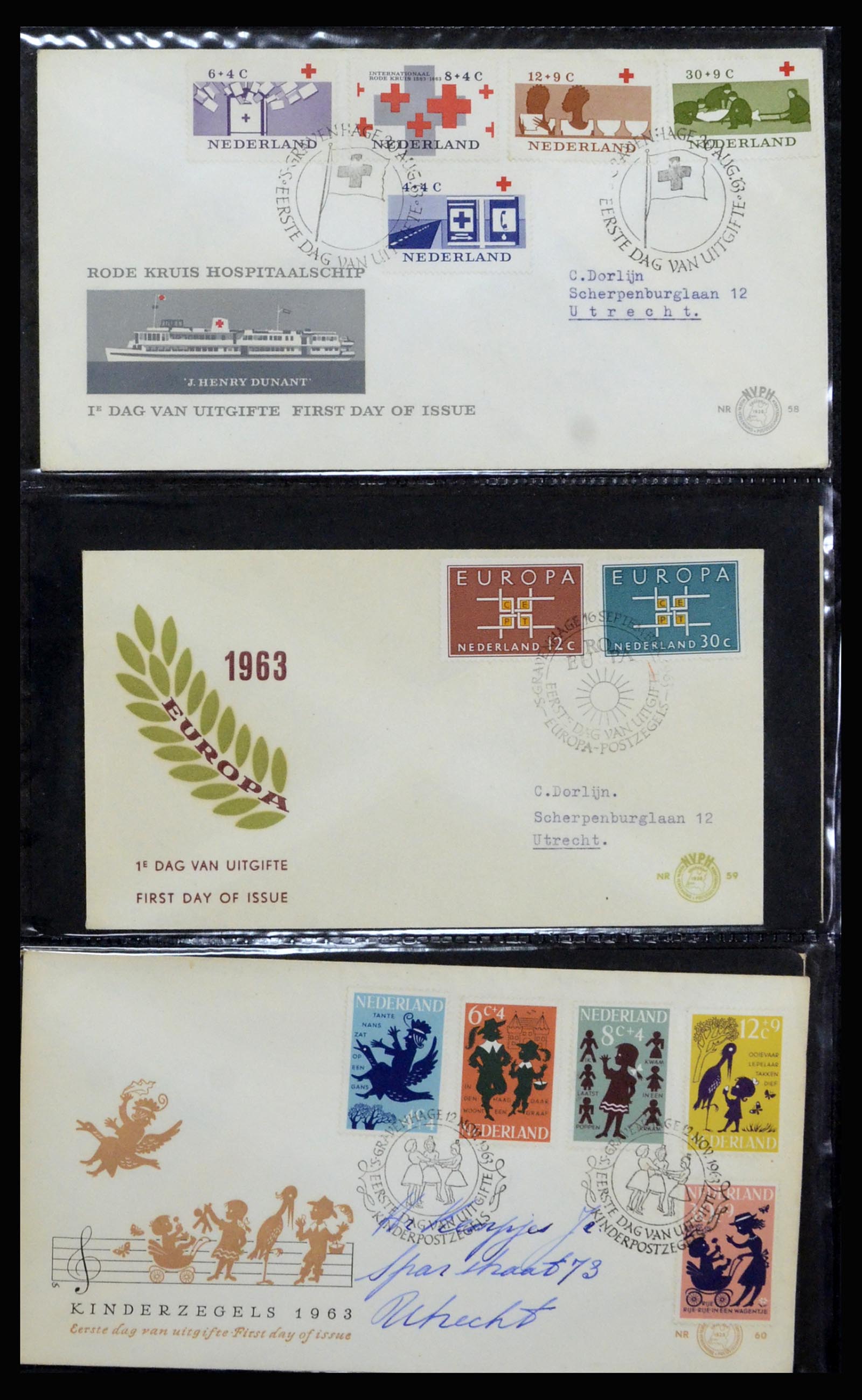 37197 021 - Postzegelverzameling 37197 Nederland FDC's 1950-2004.