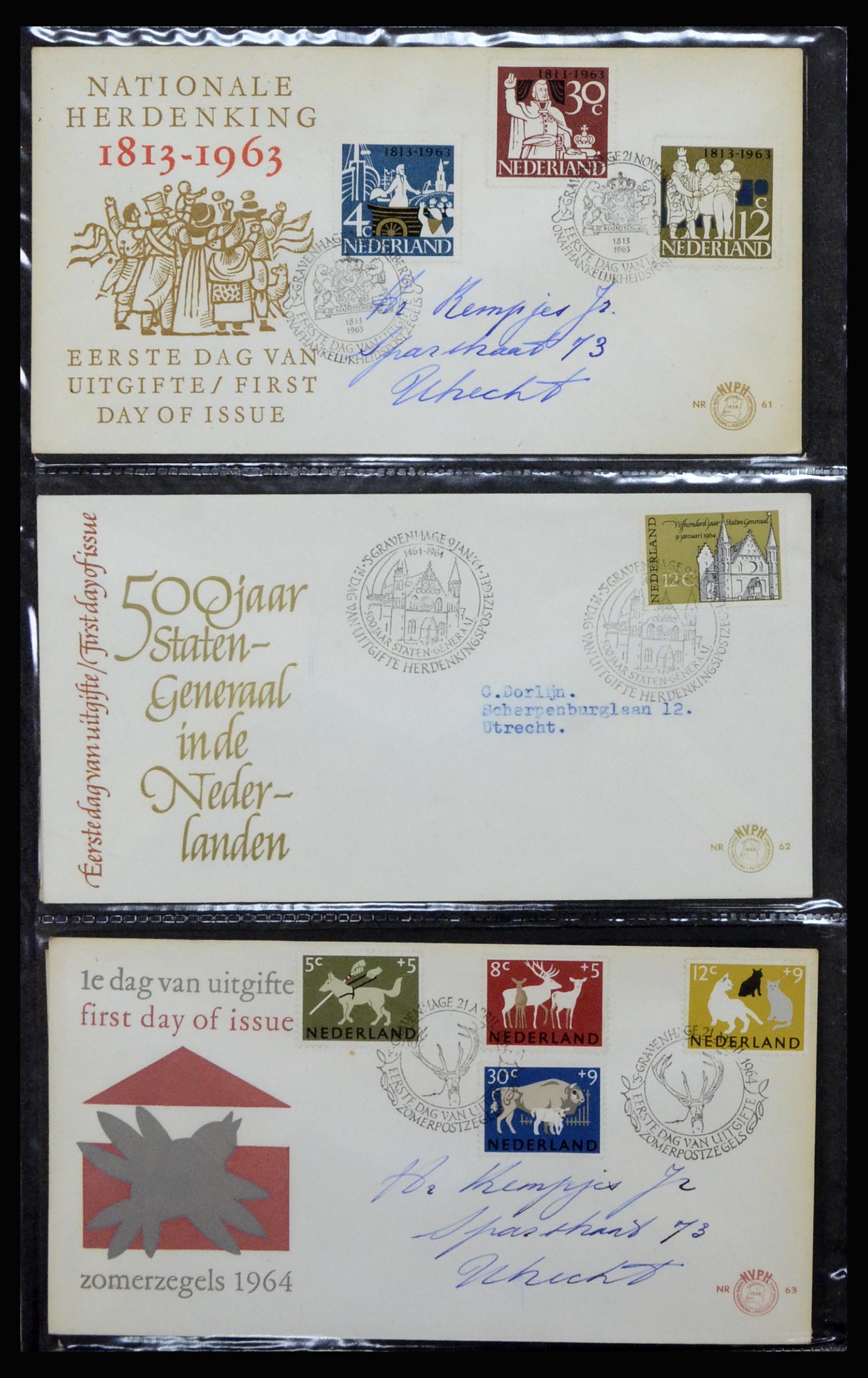 37197 022 - Postzegelverzameling 37197 Nederland FDC's 1950-2004.