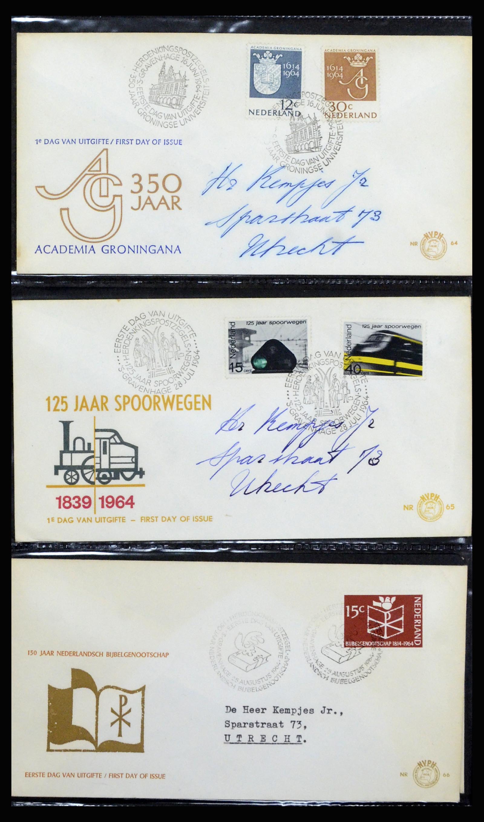 37197 023 - Postzegelverzameling 37197 Nederland FDC's 1950-2004.