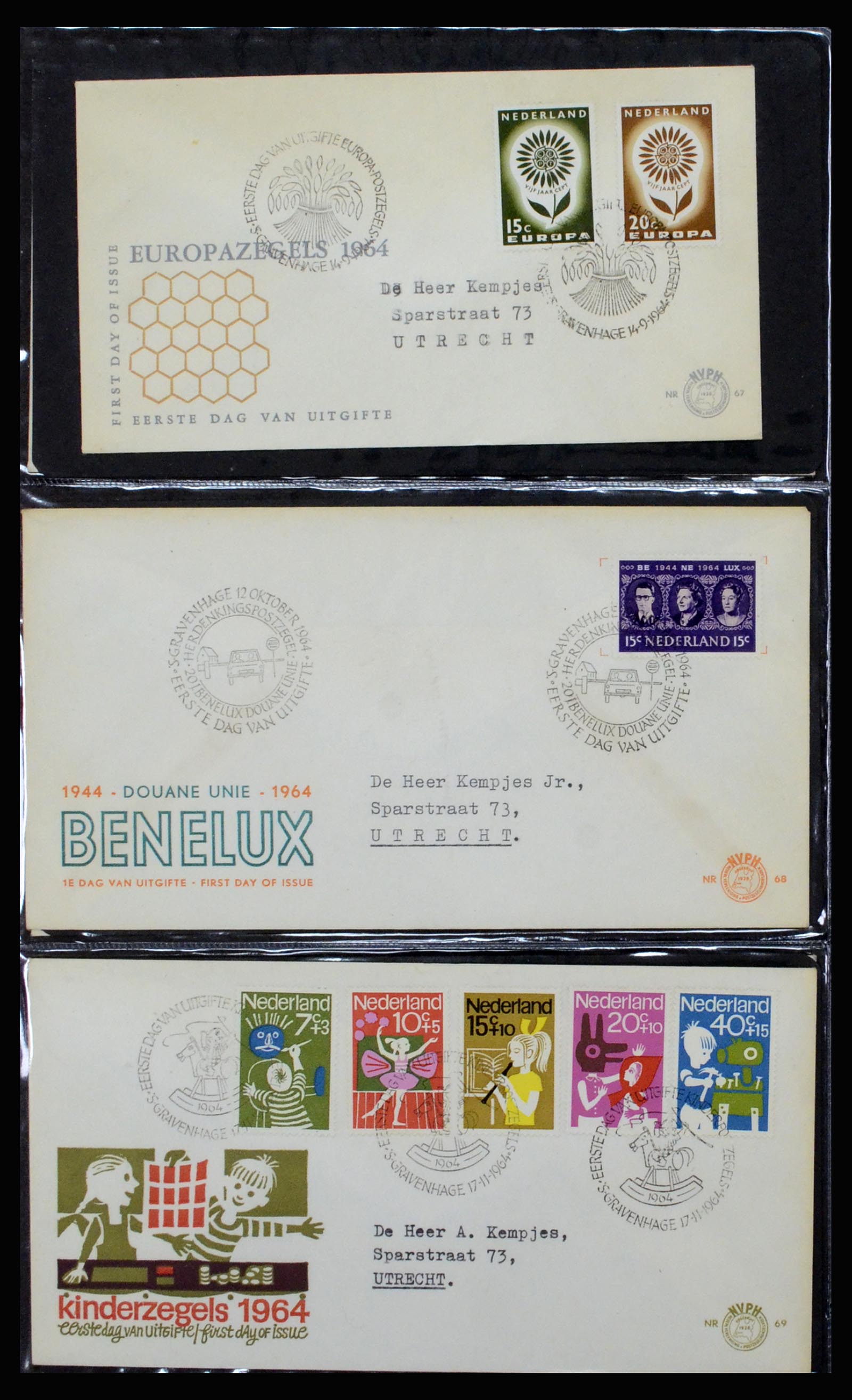 37197 024 - Postzegelverzameling 37197 Nederland FDC's 1950-2004.