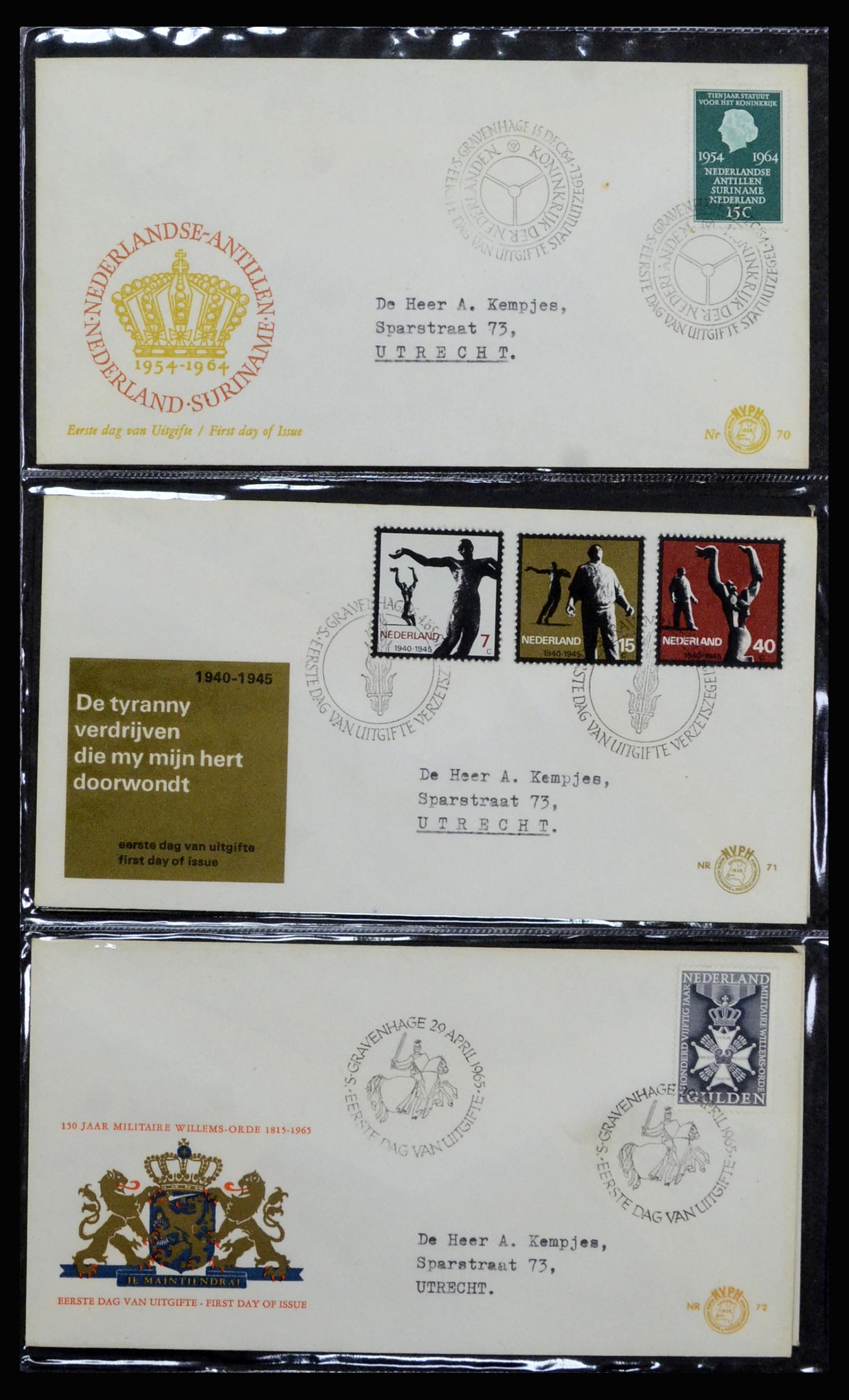 37197 025 - Postzegelverzameling 37197 Nederland FDC's 1950-2004.