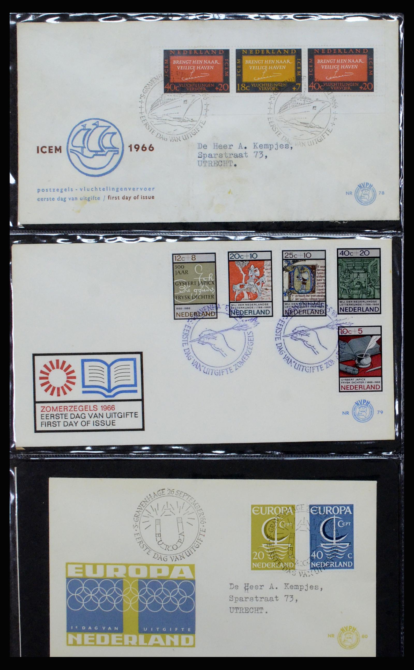 37197 028 - Postzegelverzameling 37197 Nederland FDC's 1950-2004.