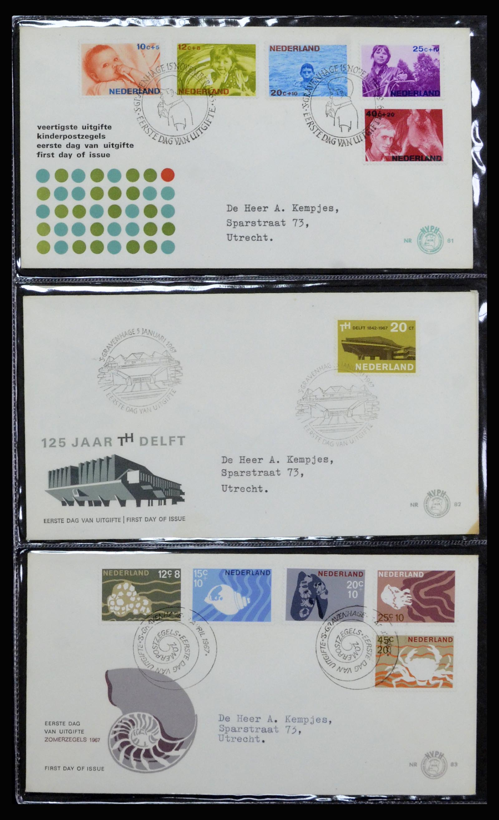 37197 029 - Postzegelverzameling 37197 Nederland FDC's 1950-2004.