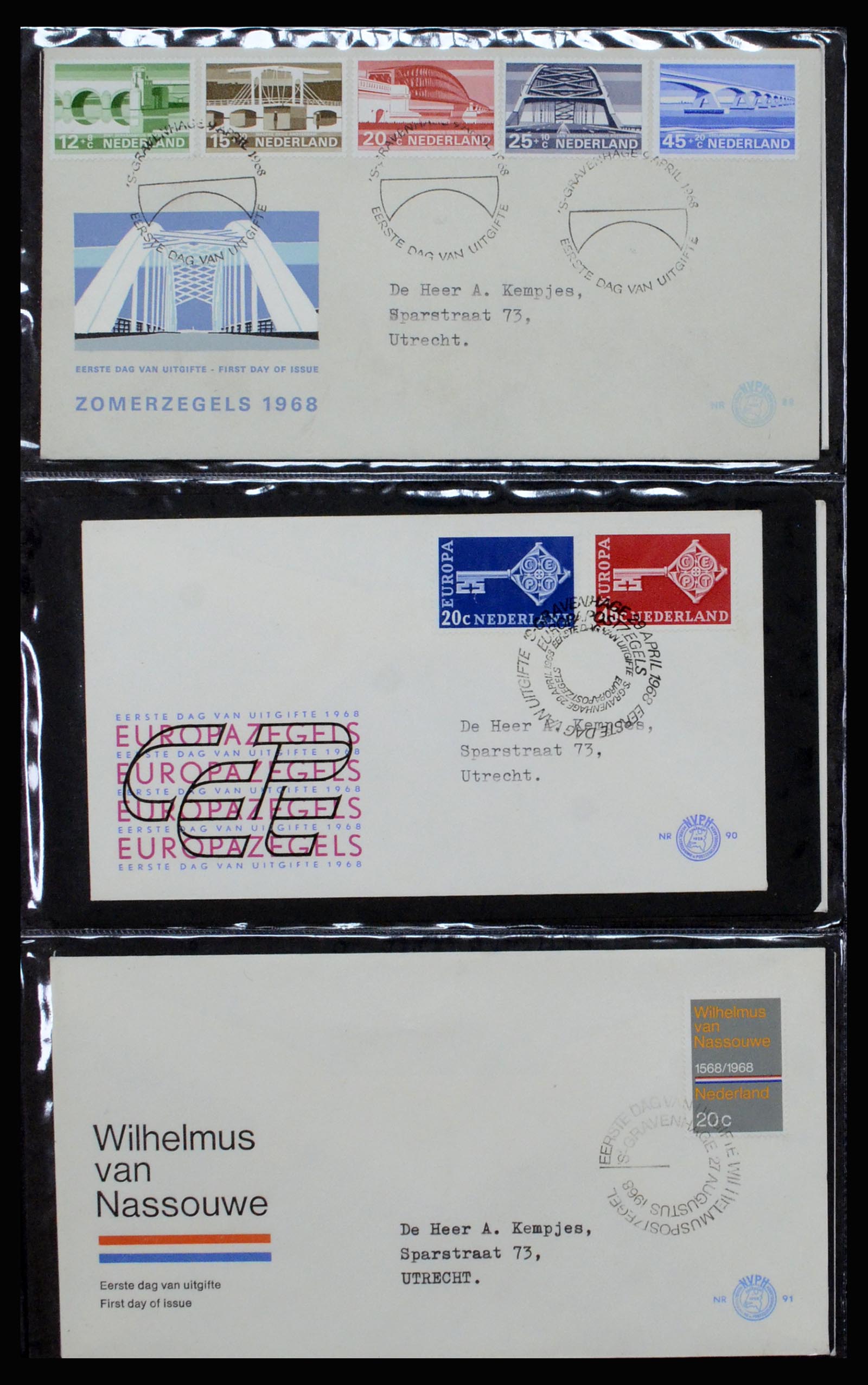 37197 032 - Postzegelverzameling 37197 Nederland FDC's 1950-2004.