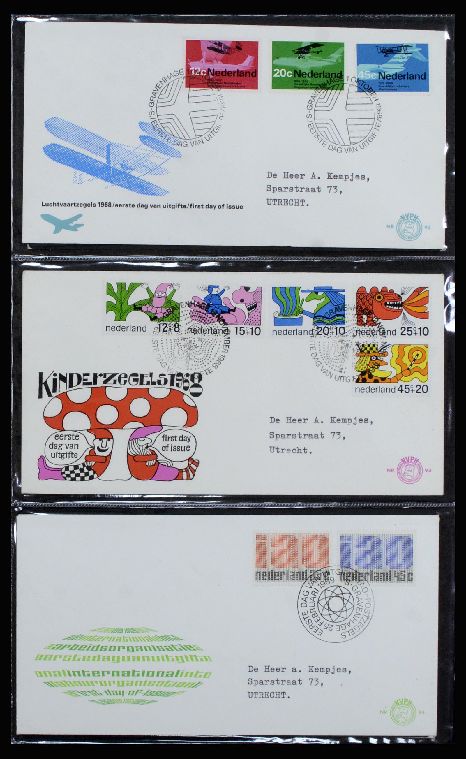 37197 033 - Postzegelverzameling 37197 Nederland FDC's 1950-2004.