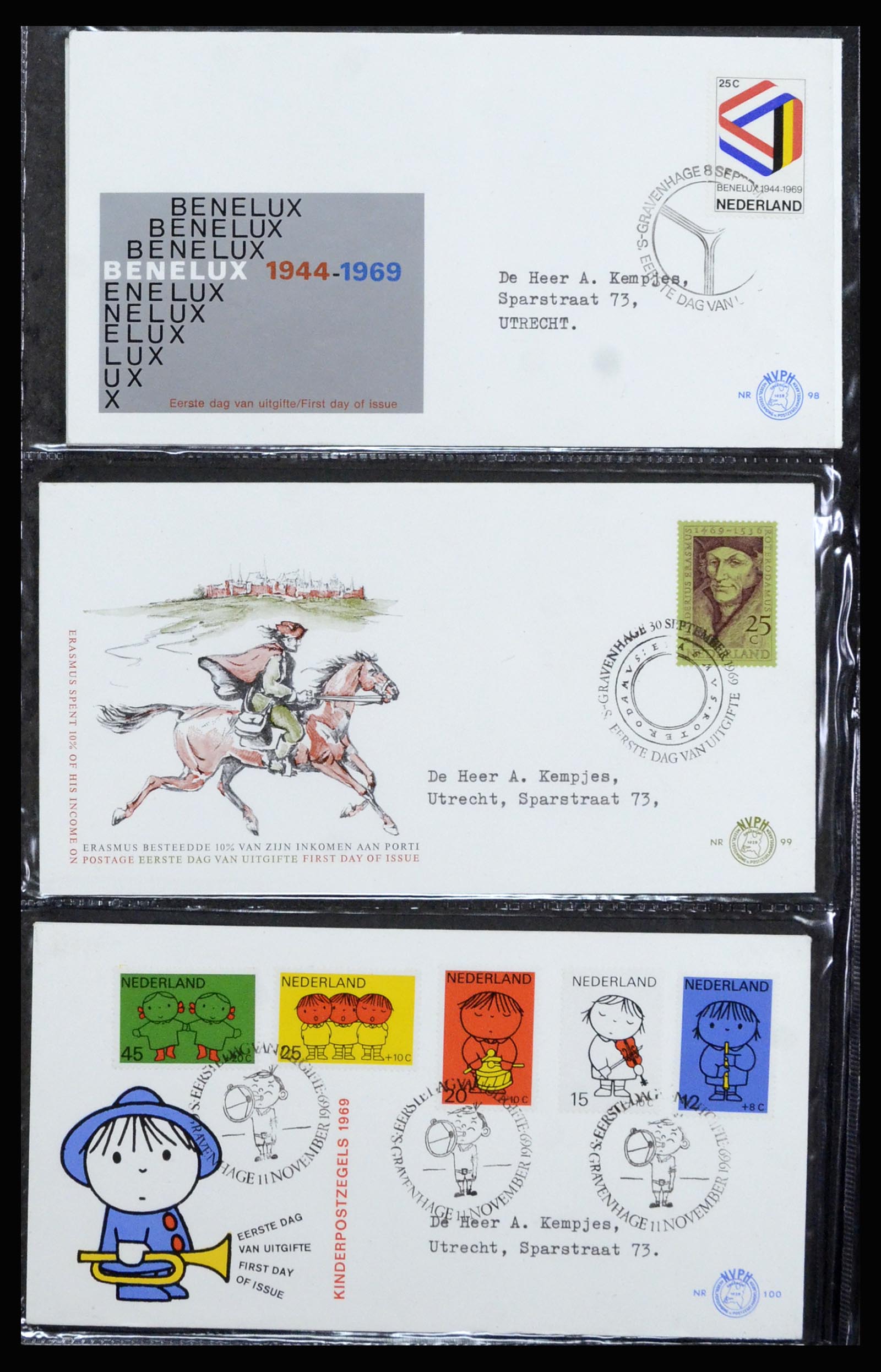 37197 035 - Postzegelverzameling 37197 Nederland FDC's 1950-2004.