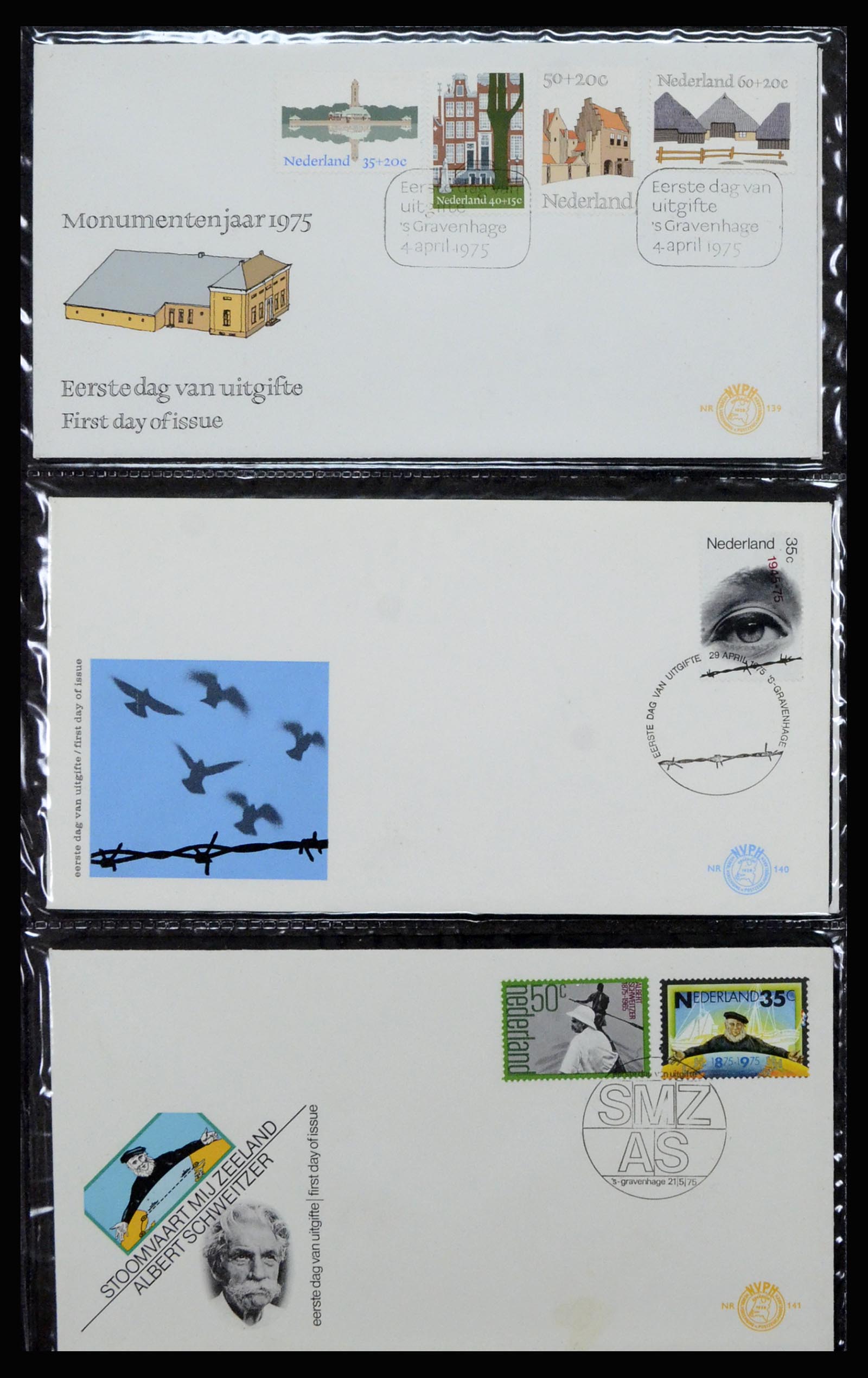 37197 050 - Postzegelverzameling 37197 Nederland FDC's 1950-2004.