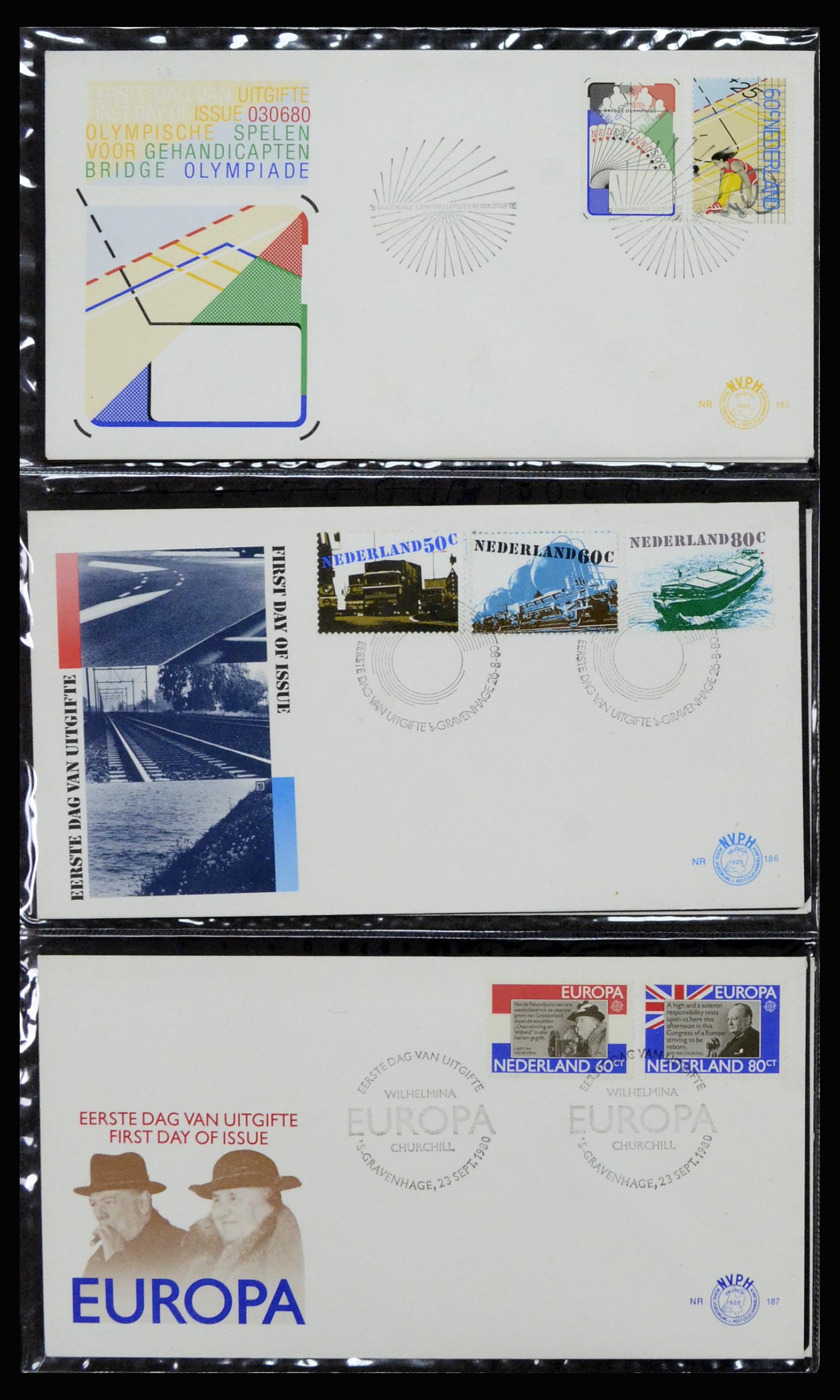 37197 068 - Postzegelverzameling 37197 Nederland FDC's 1950-2004.