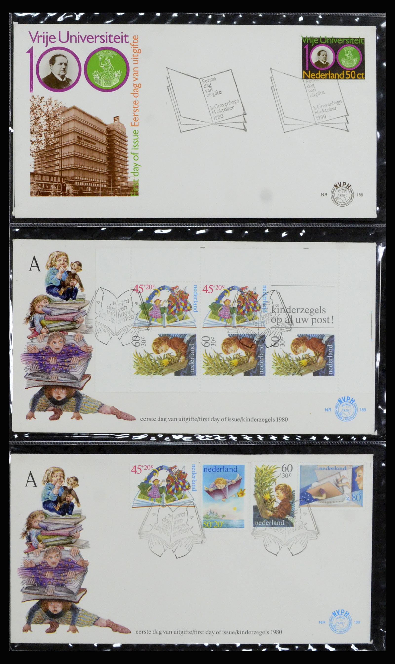 37197 069 - Postzegelverzameling 37197 Nederland FDC's 1950-2004.