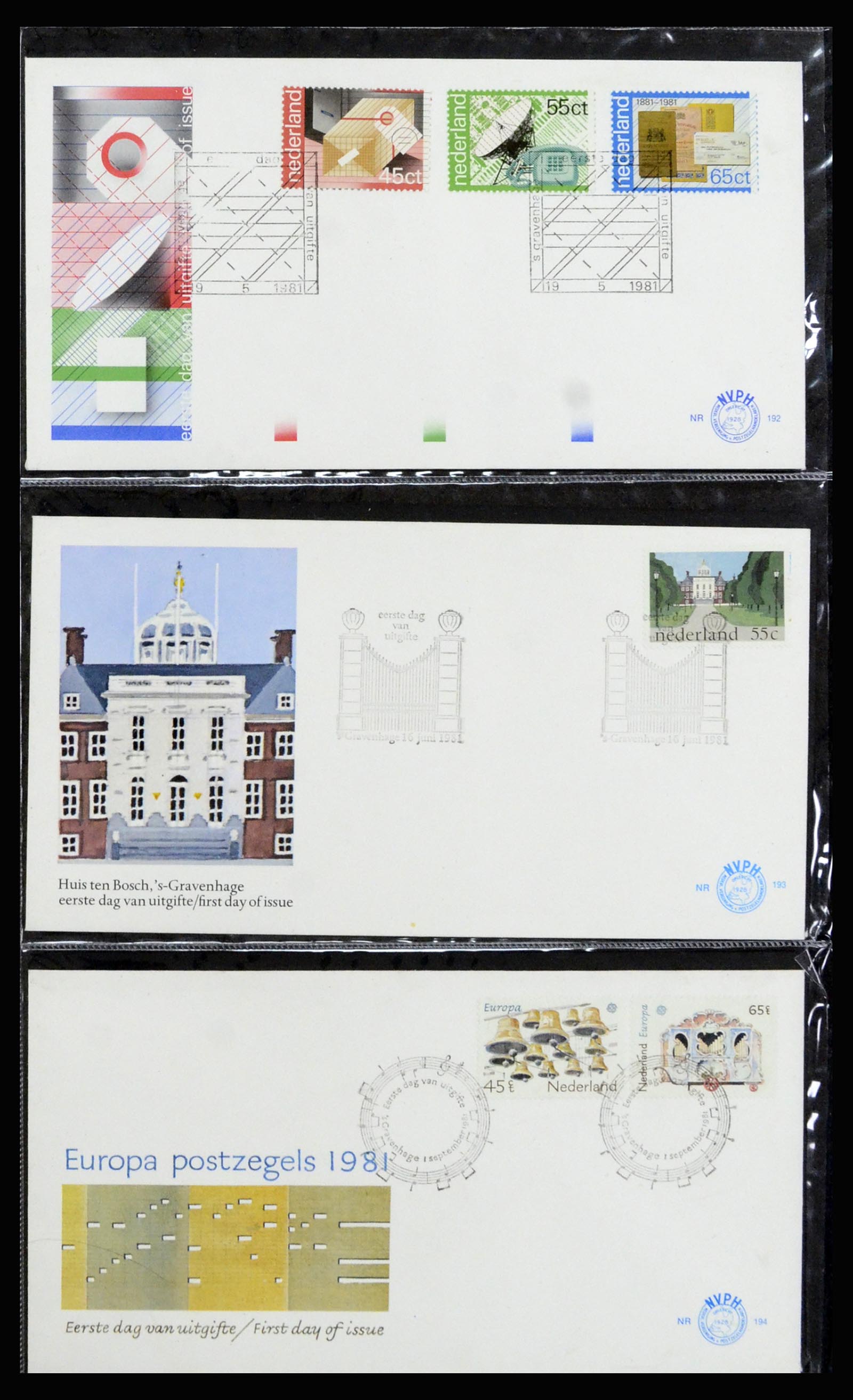 37197 071 - Postzegelverzameling 37197 Nederland FDC's 1950-2004.