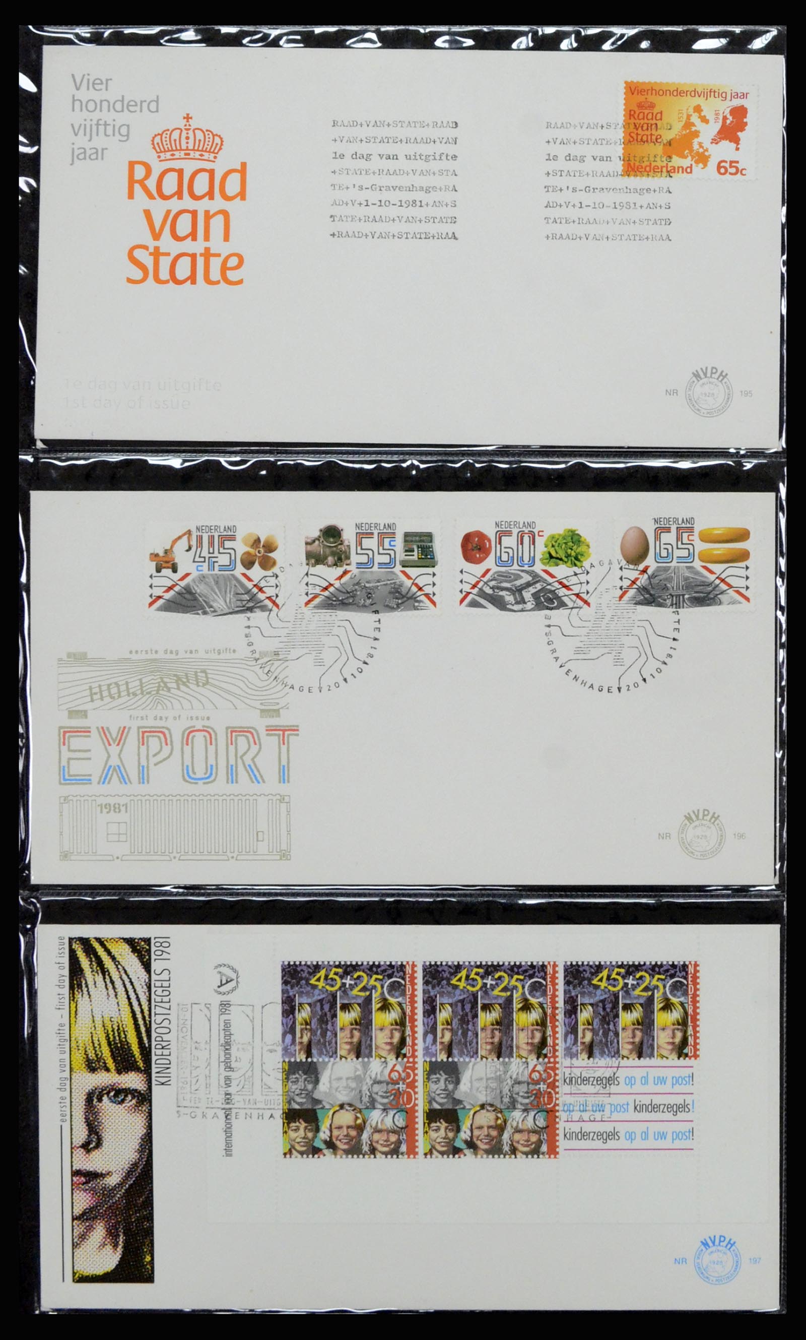 37197 072 - Stamp collection 37197 Netherlands FDC's 1950-2004.