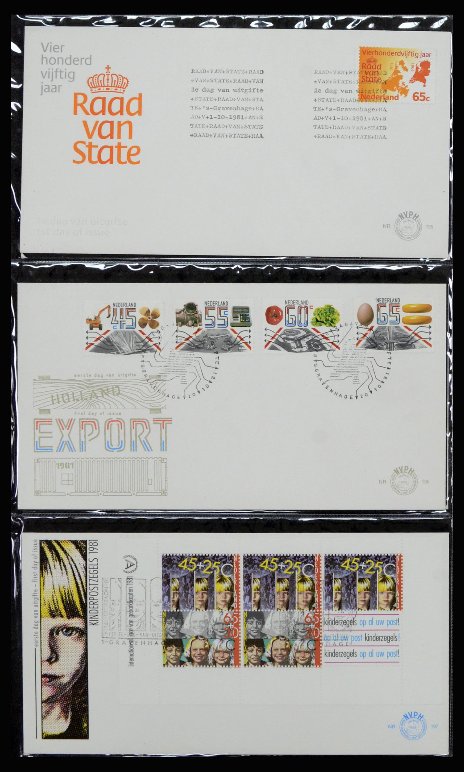 37197 072 - Postzegelverzameling 37197 Nederland FDC's 1950-2004.