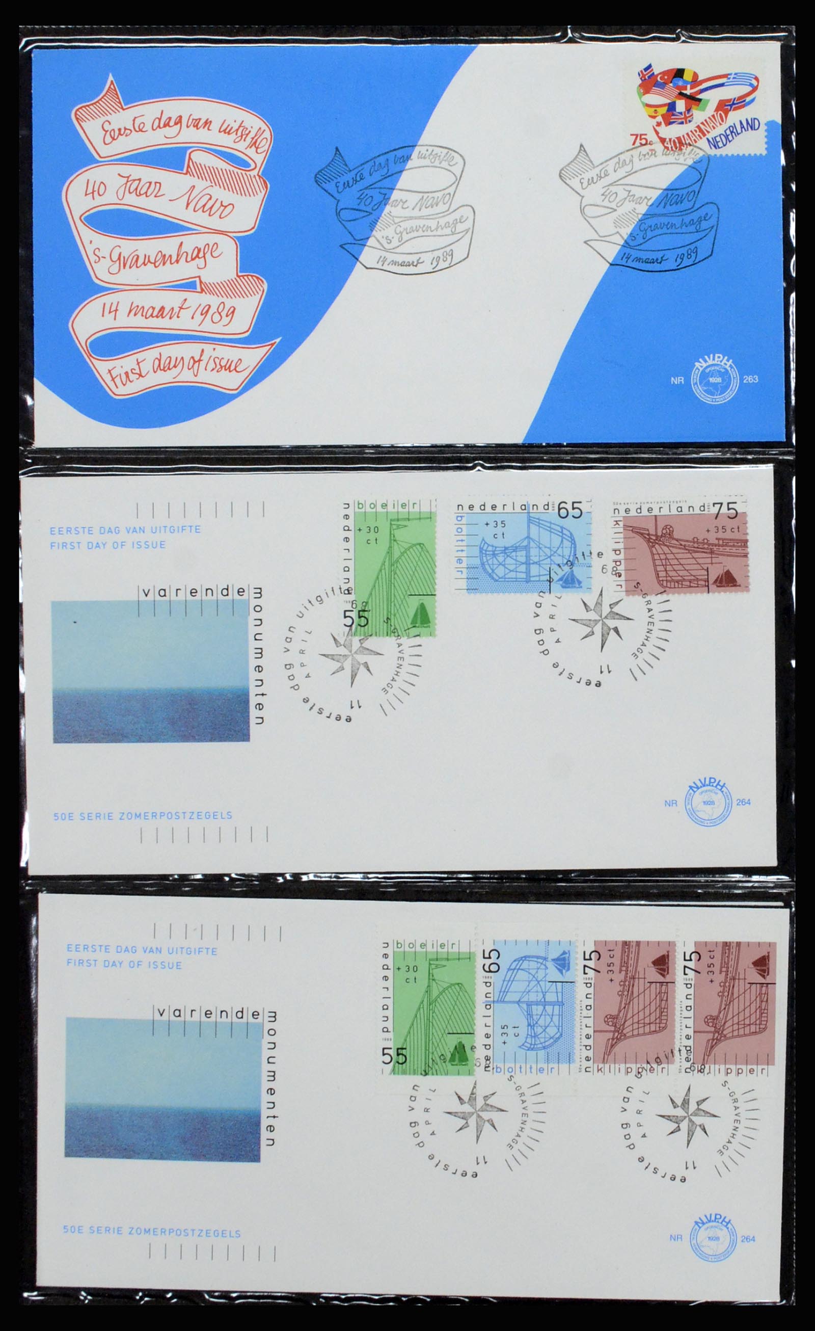 37197 100 - Stamp collection 37197 Netherlands FDC's 1950-2004.