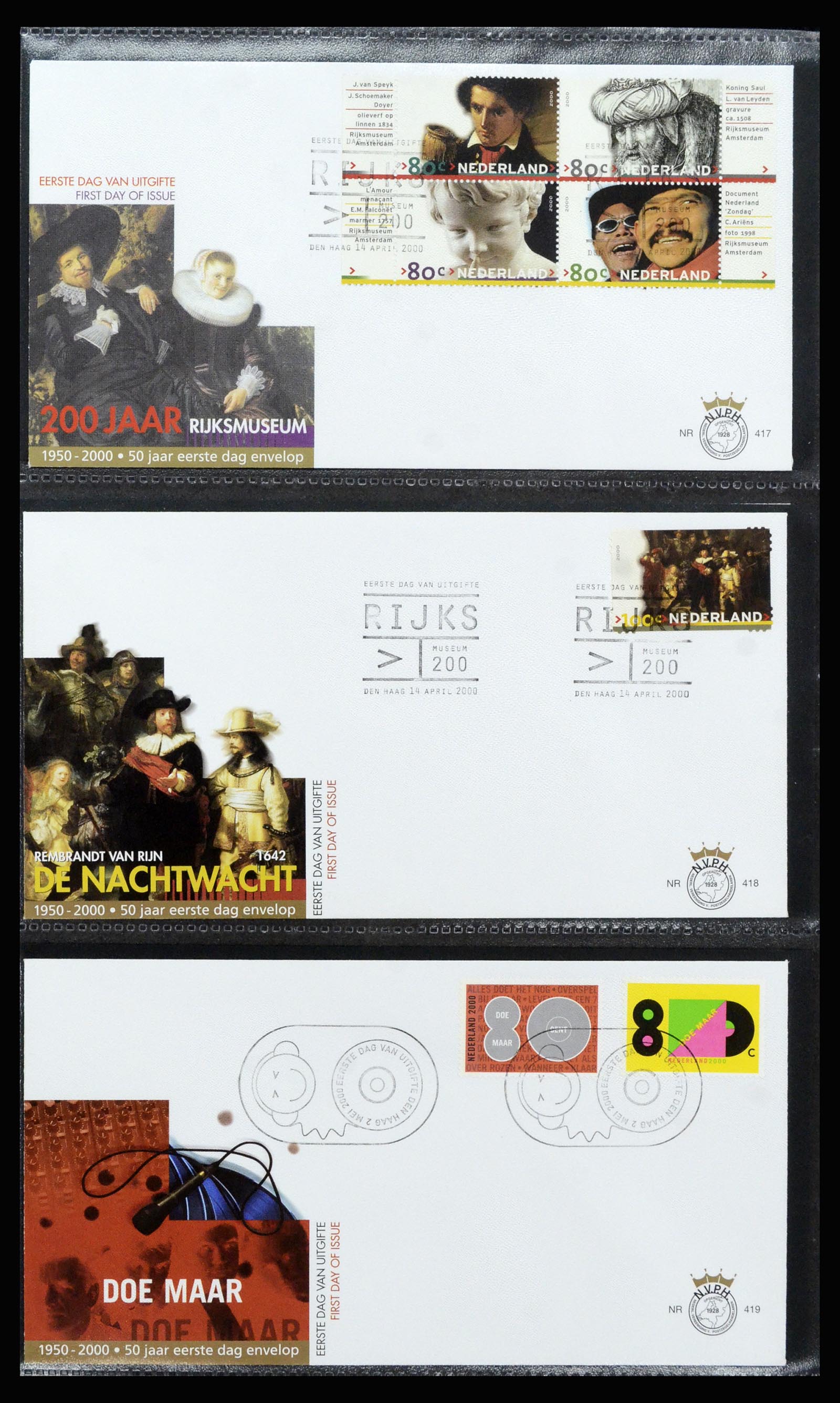 37197 167 - Stamp collection 37197 Netherlands FDC's 1950-2004.