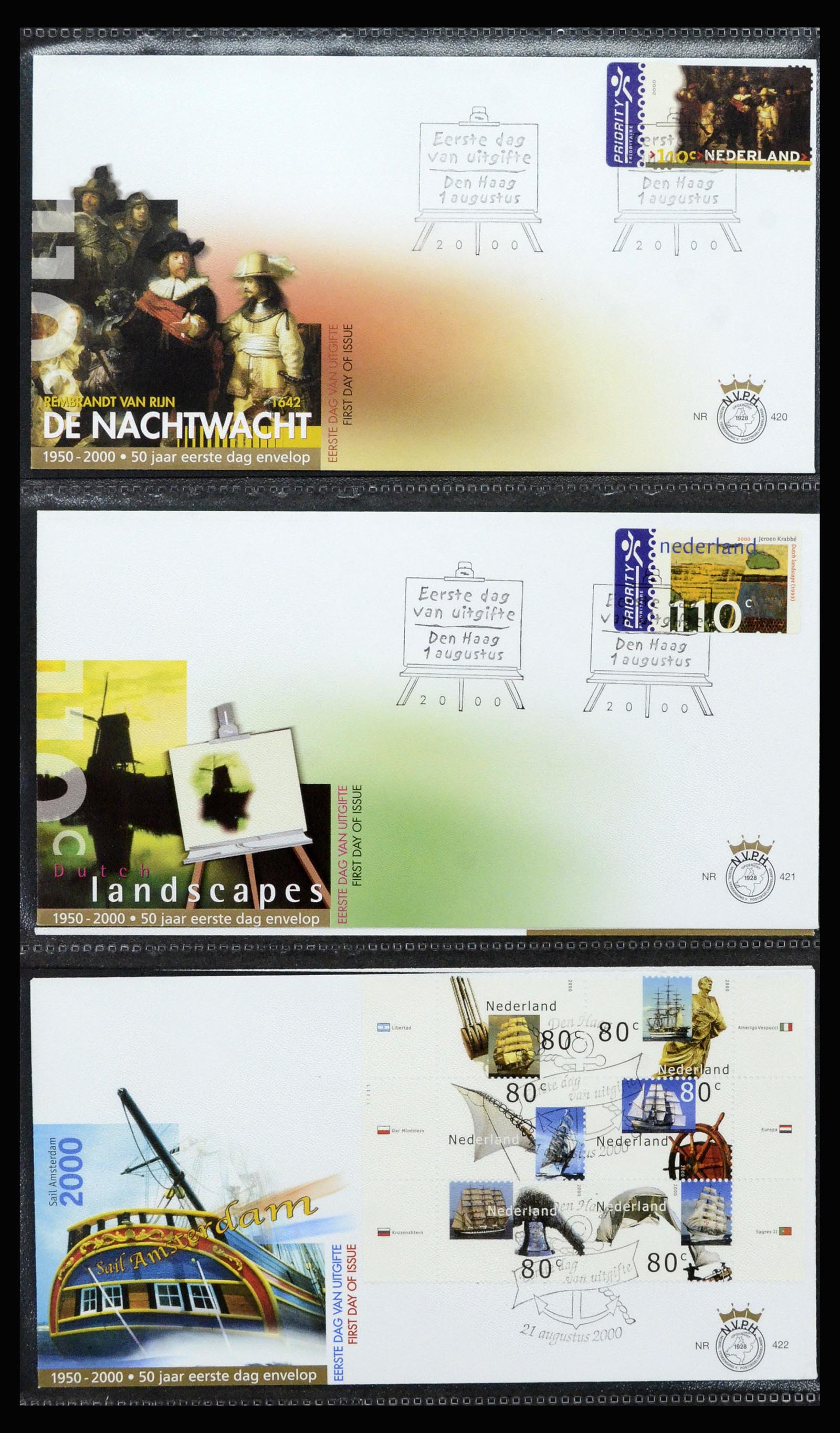 37197 168 - Stamp collection 37197 Netherlands FDC's 1950-2004.