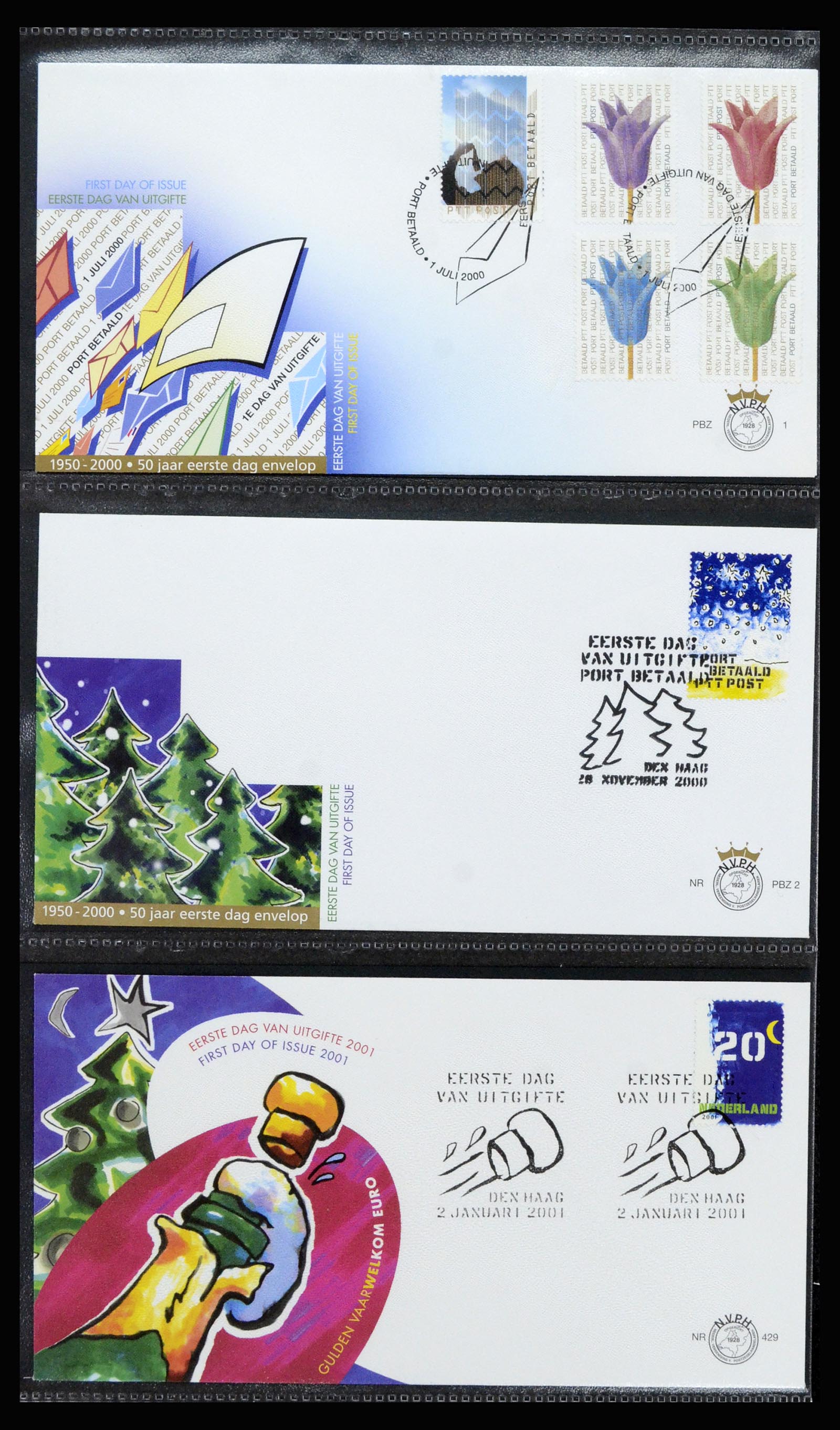 37197 172 - Stamp collection 37197 Netherlands FDC's 1950-2004.