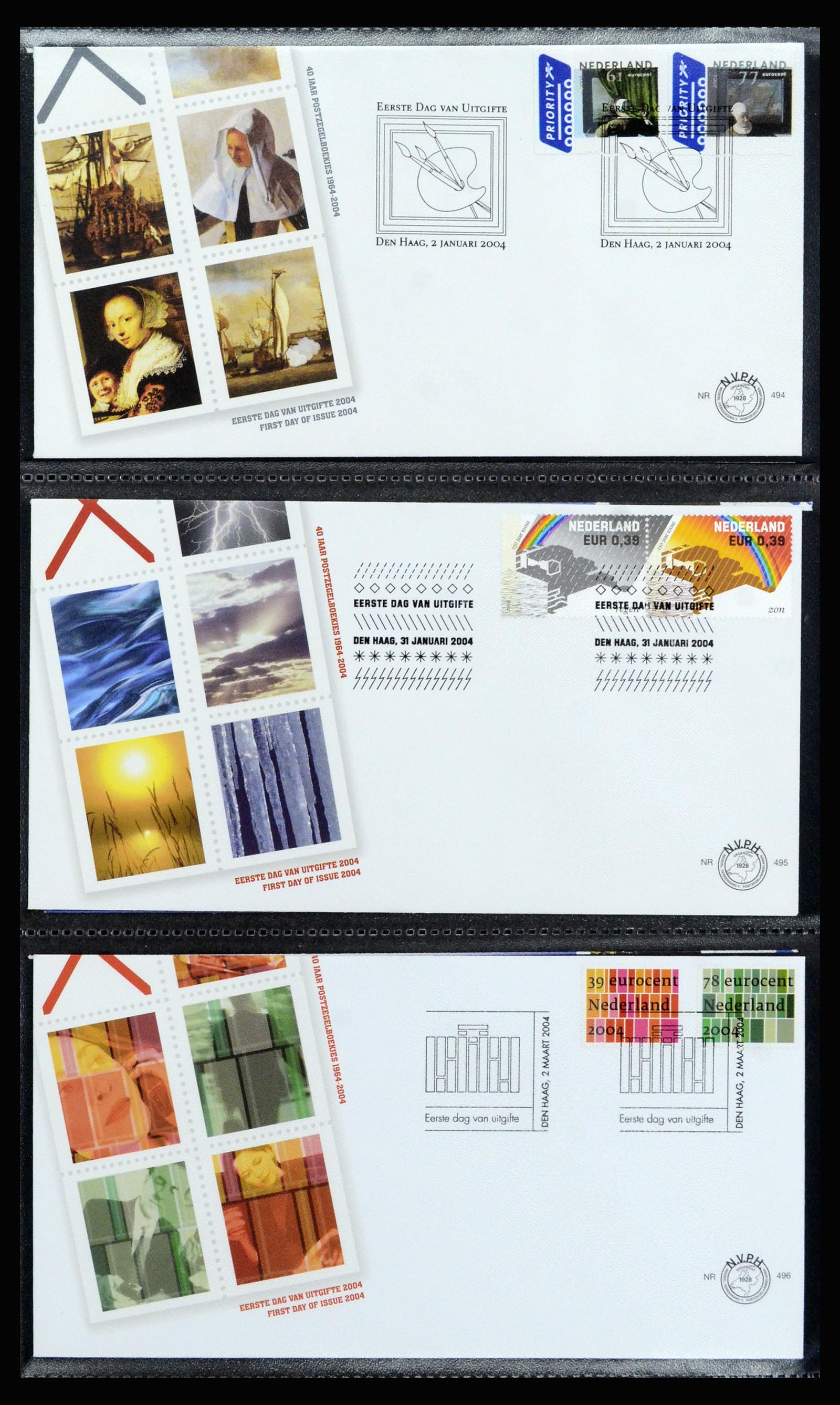 37197 201 - Postzegelverzameling 37197 Nederland FDC's 1950-2004.