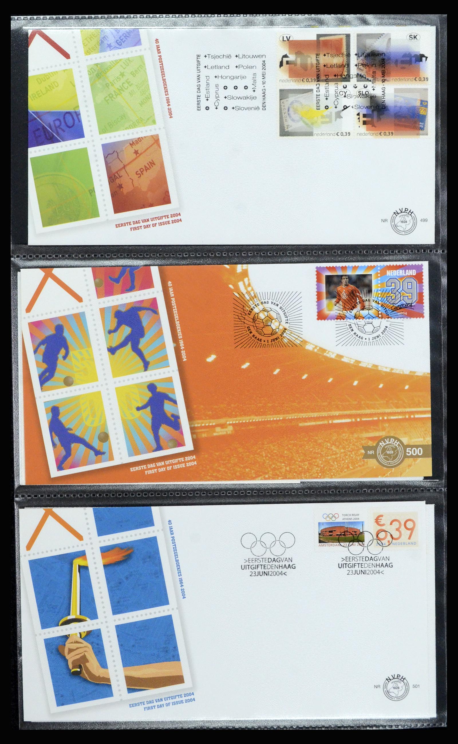 37197 203 - Postzegelverzameling 37197 Nederland FDC's 1950-2004.