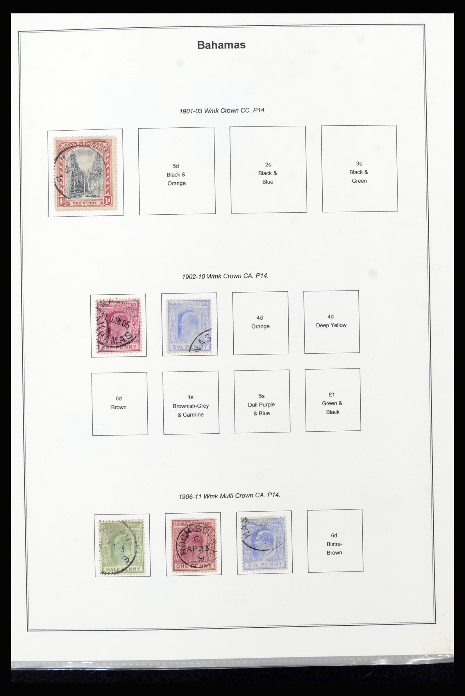 37198 004 - Stamp collection 37198 Bahamas 1863-1986.
