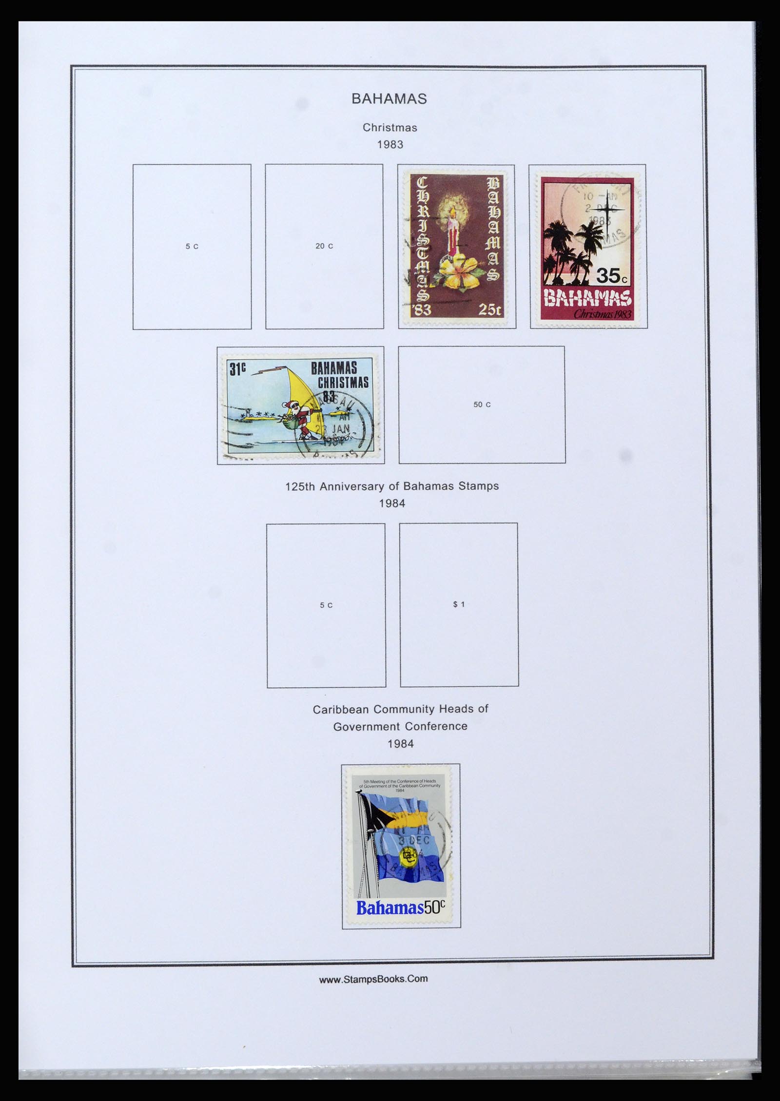 37198 069 - Postzegelverzameling 37198 Bahamas 1863-1986.