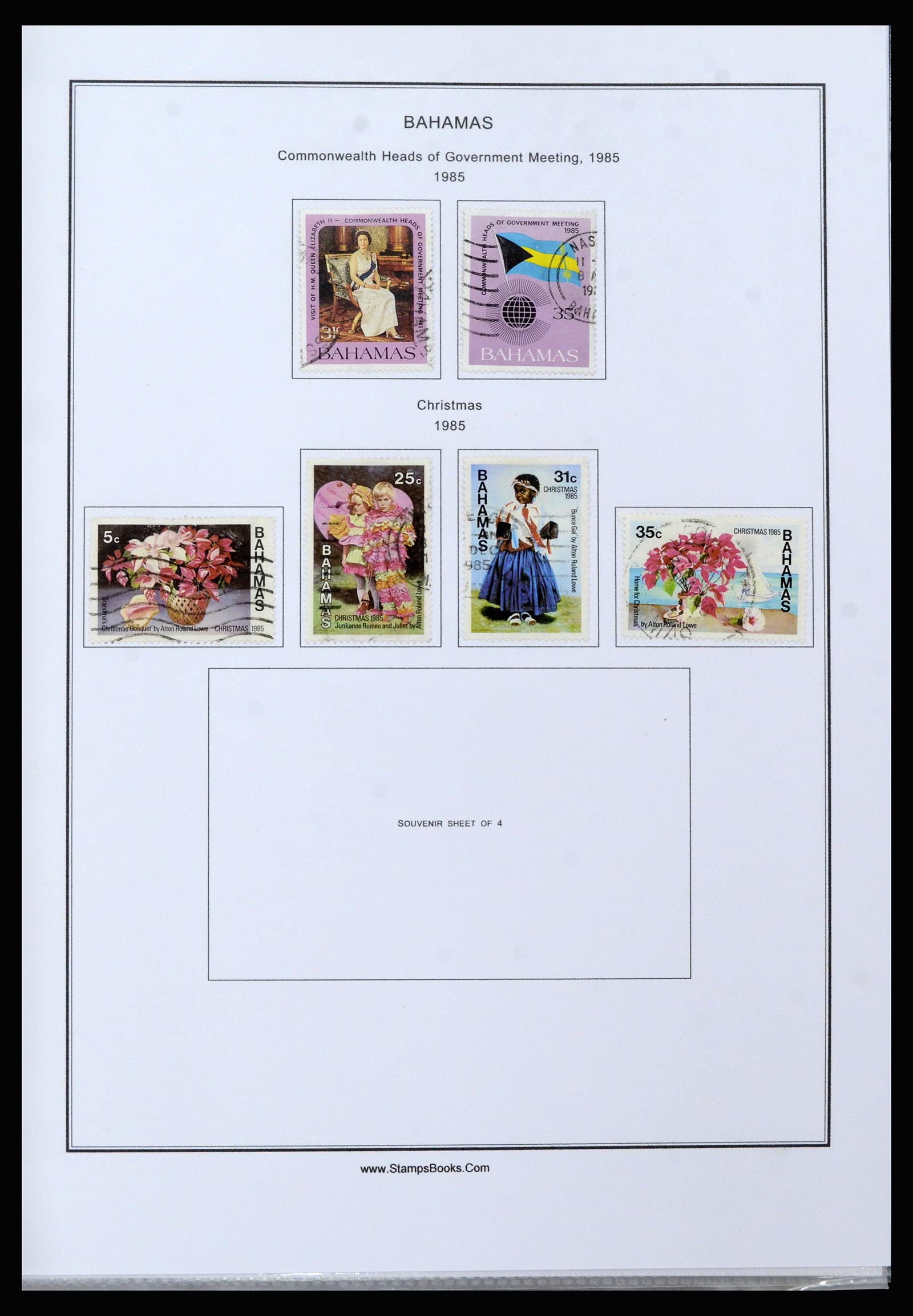 37198 074 - Postzegelverzameling 37198 Bahamas 1863-1986.