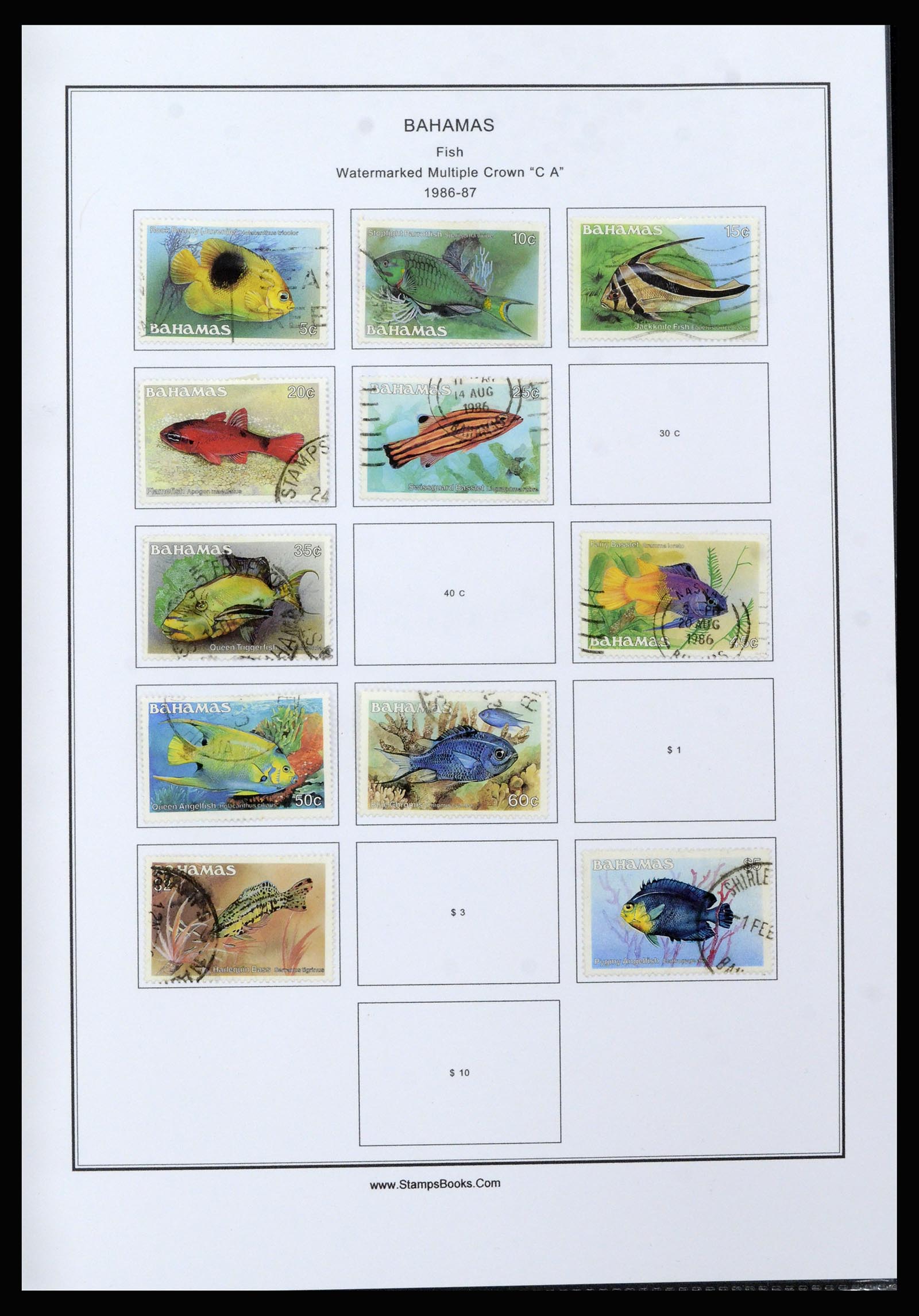 37198 078 - Postzegelverzameling 37198 Bahamas 1863-1986.