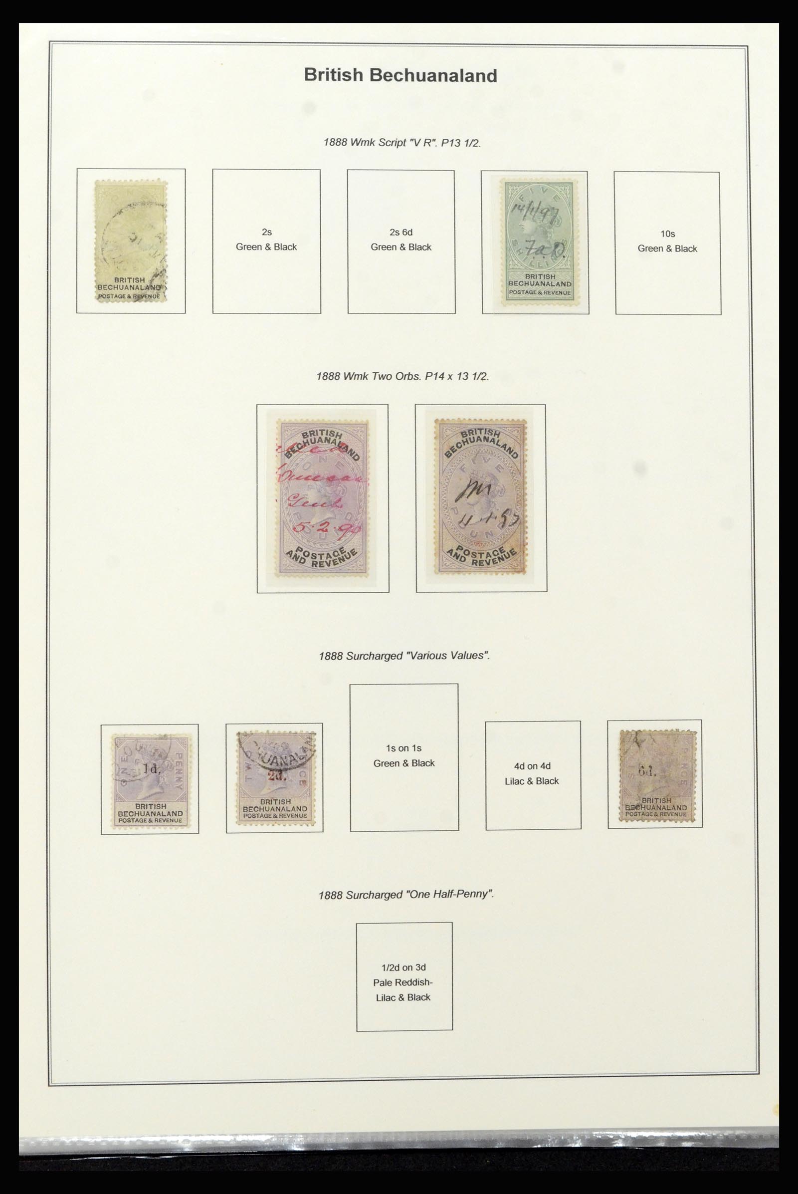 37199 004 - Postzegelverzameling 37199 Brits Bechuanaland 1885-1966.