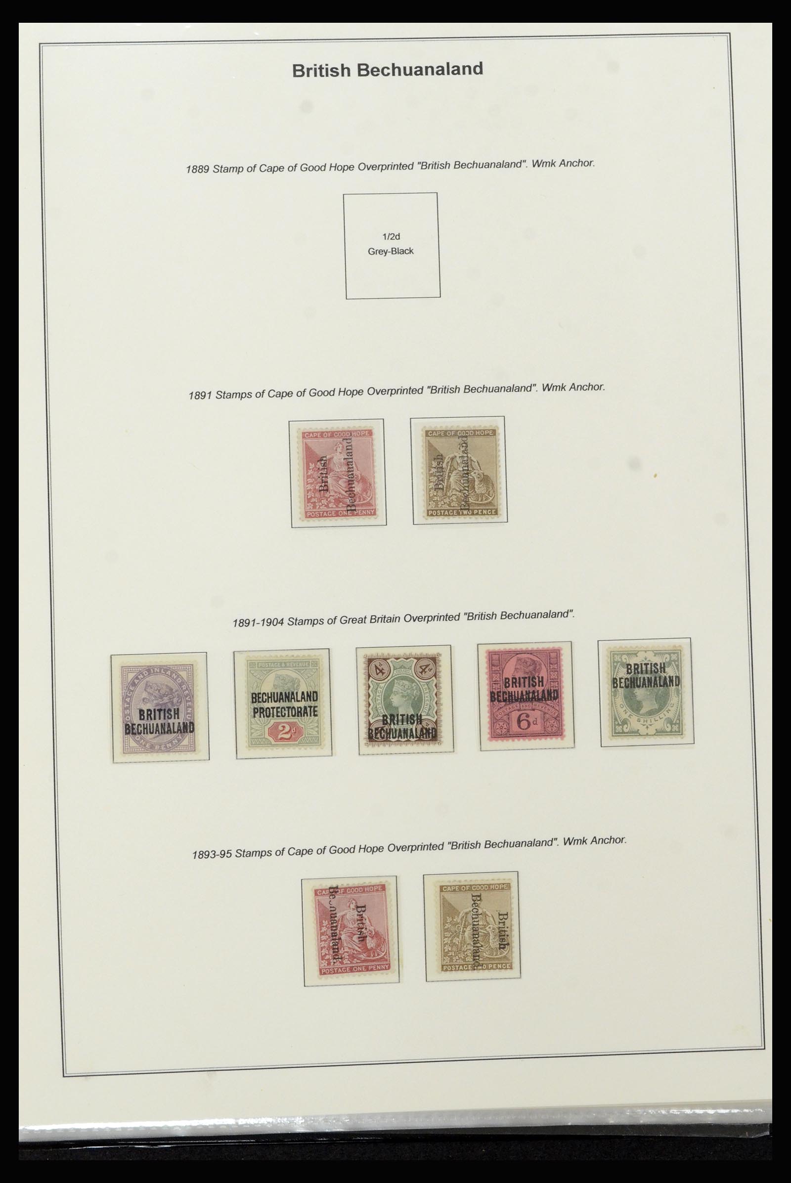 37199 007 - Postzegelverzameling 37199 Brits Bechuanaland 1885-1966.