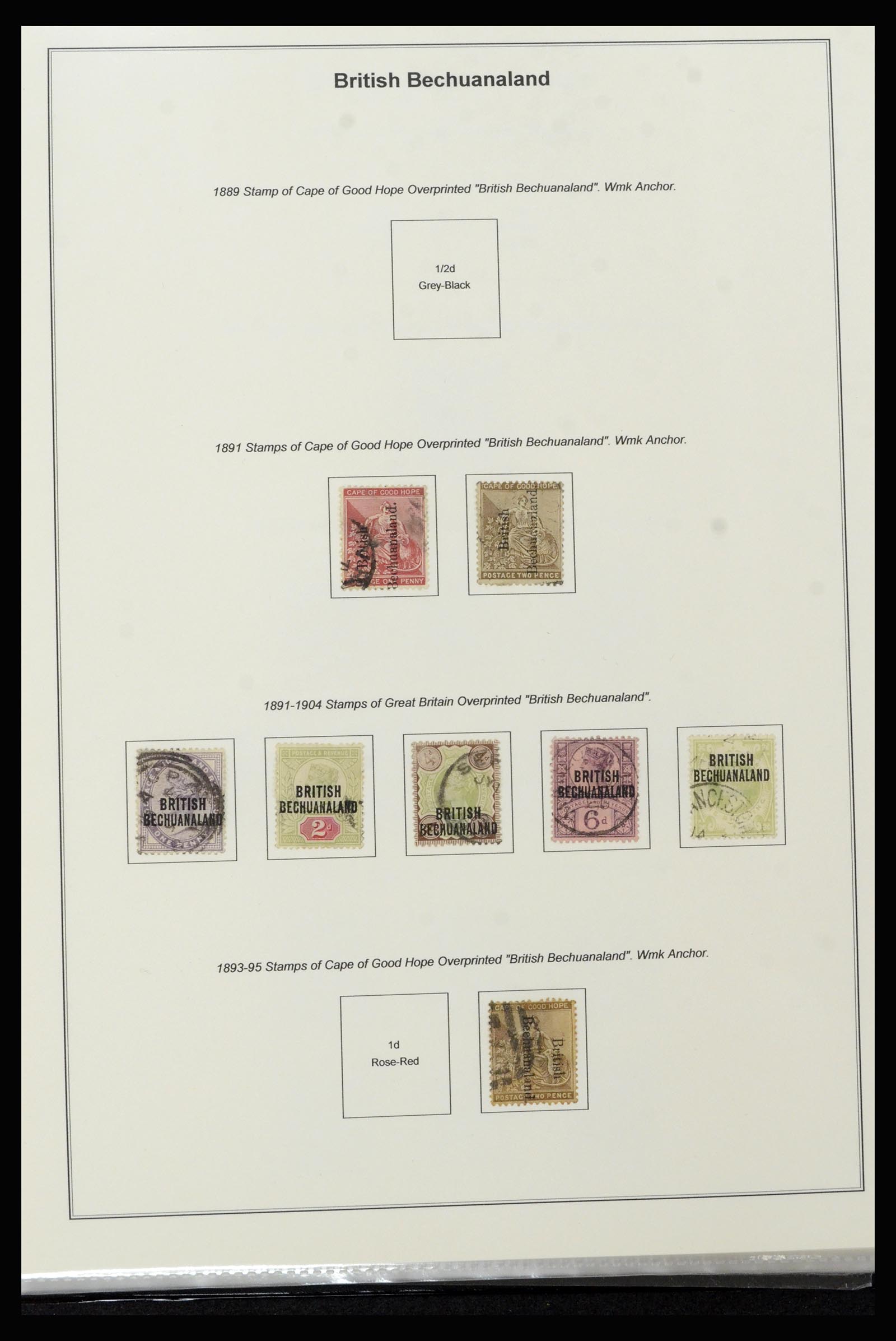 37199 008 - Postzegelverzameling 37199 Brits Bechuanaland 1885-1966.