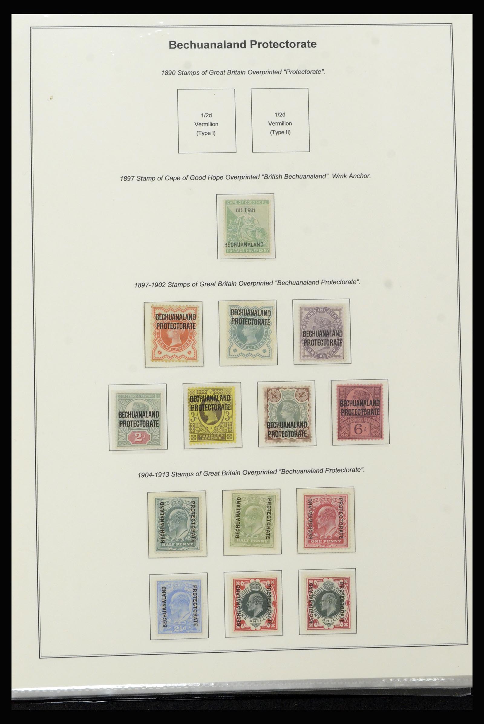37199 009 - Postzegelverzameling 37199 Brits Bechuanaland 1885-1966.