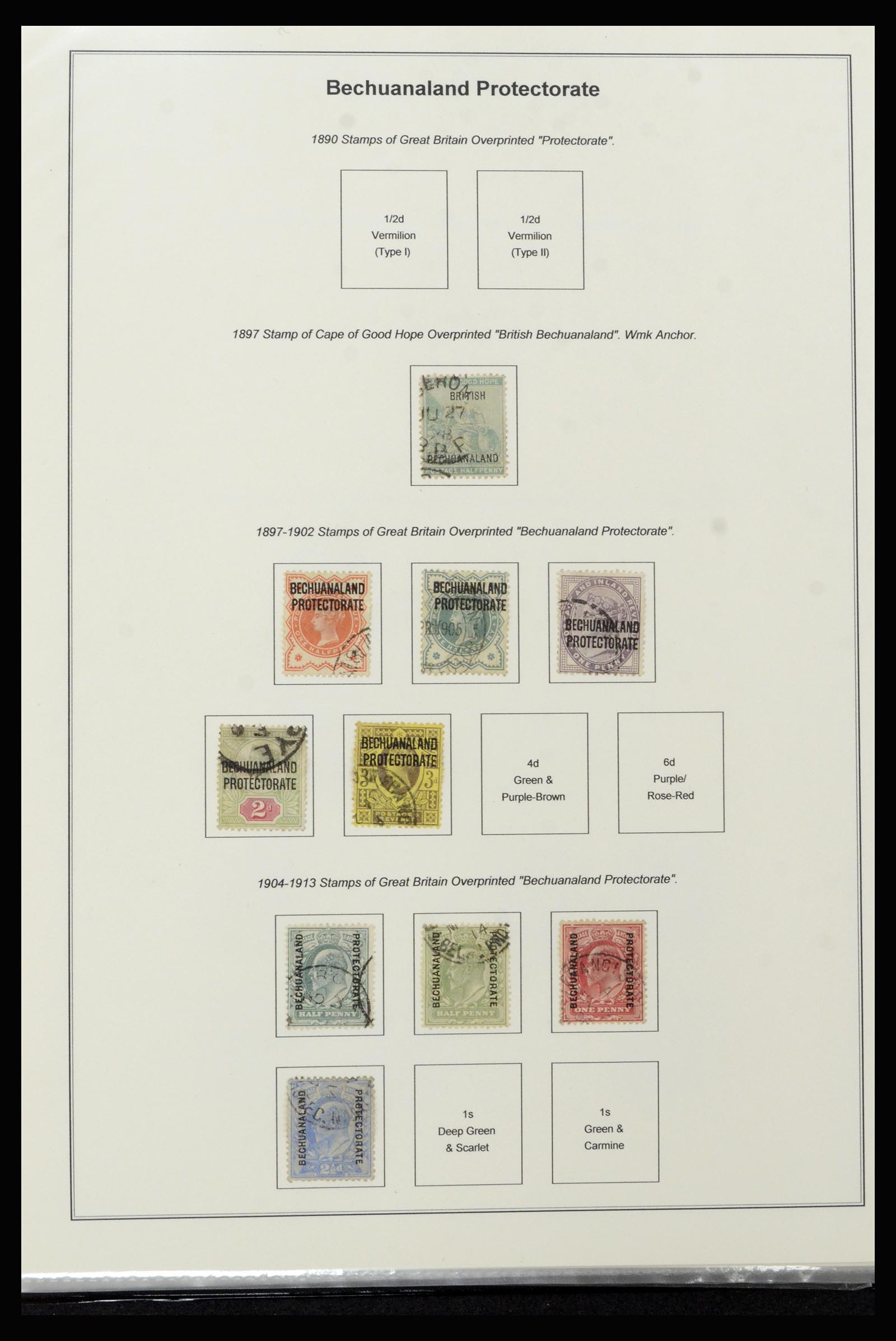 37199 010 - Postzegelverzameling 37199 Brits Bechuanaland 1885-1966.