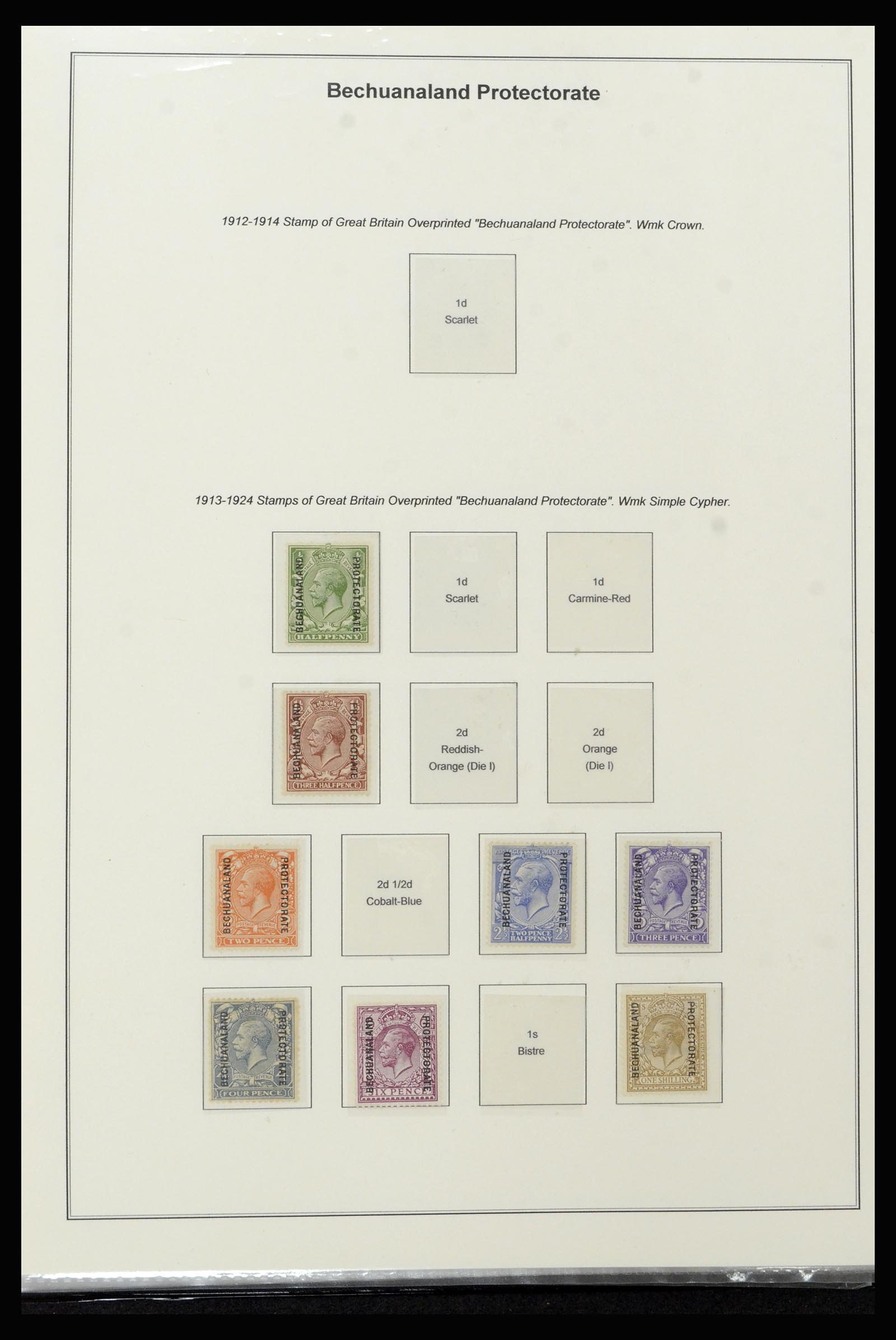 37199 011 - Postzegelverzameling 37199 Brits Bechuanaland 1885-1966.