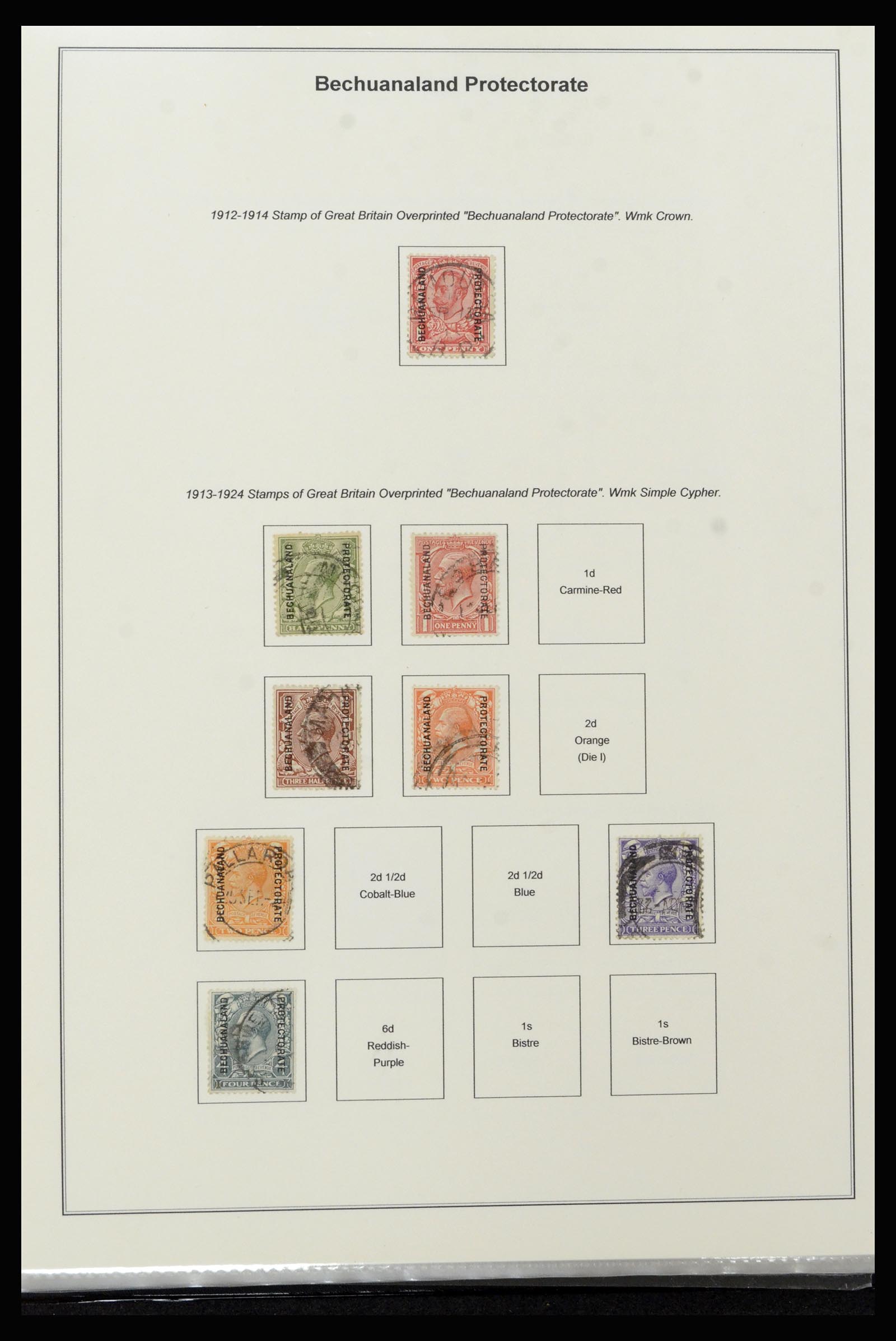 37199 012 - Postzegelverzameling 37199 Brits Bechuanaland 1885-1966.