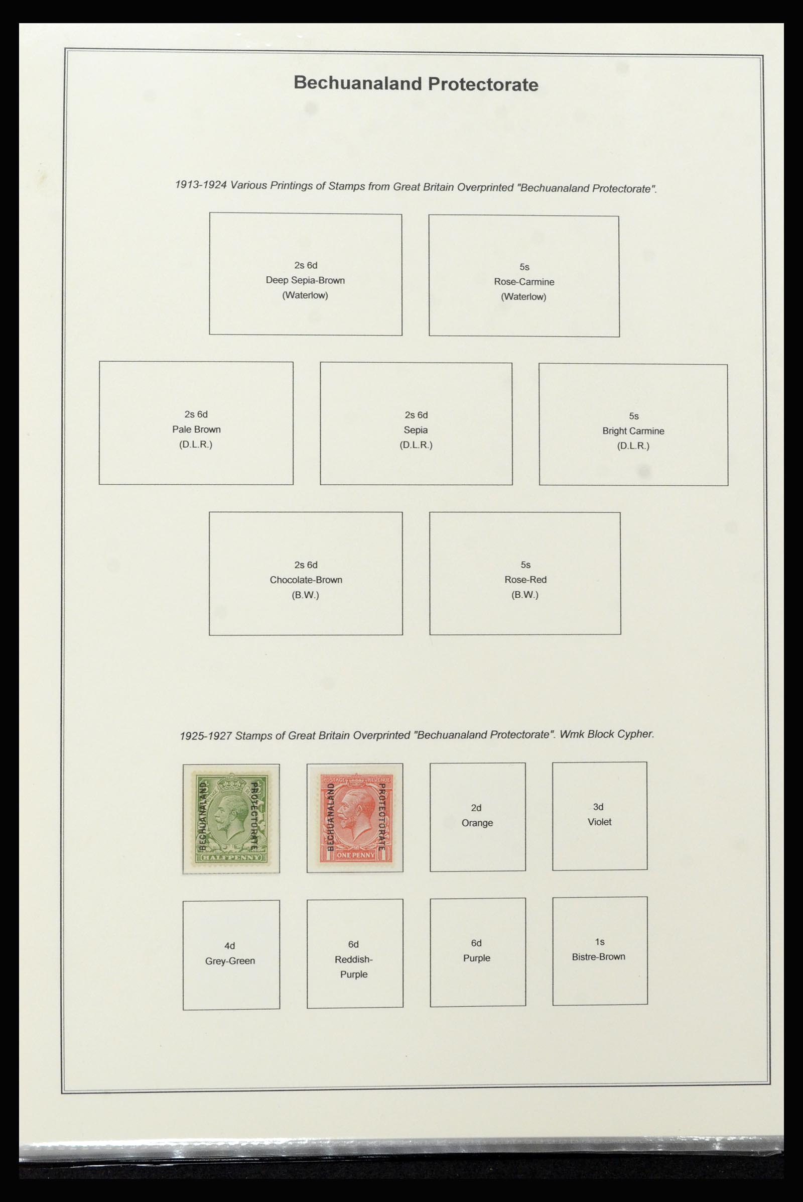 37199 013 - Postzegelverzameling 37199 Brits Bechuanaland 1885-1966.