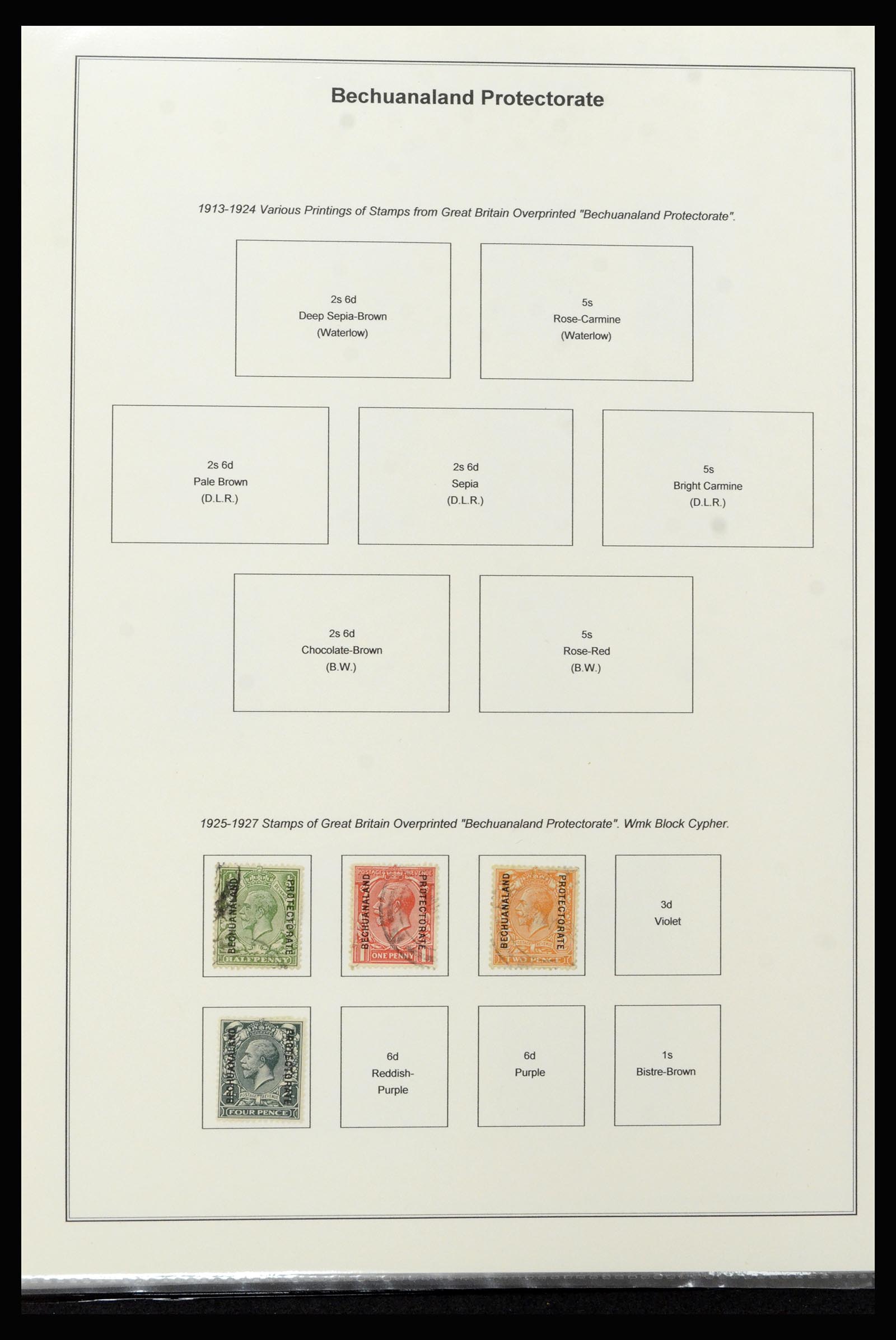 37199 014 - Postzegelverzameling 37199 Brits Bechuanaland 1885-1966.