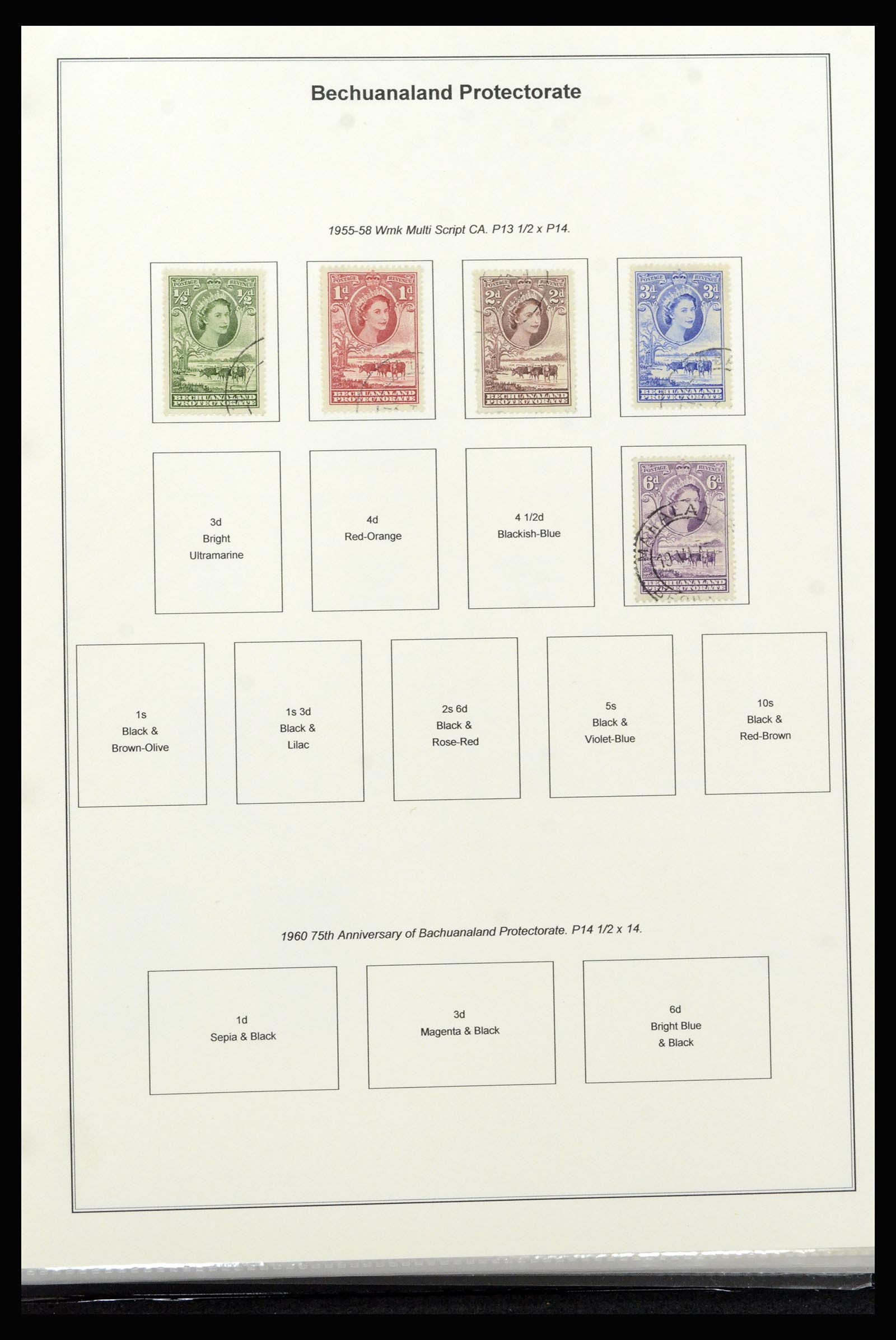 37199 024 - Postzegelverzameling 37199 Brits Bechuanaland 1885-1966.