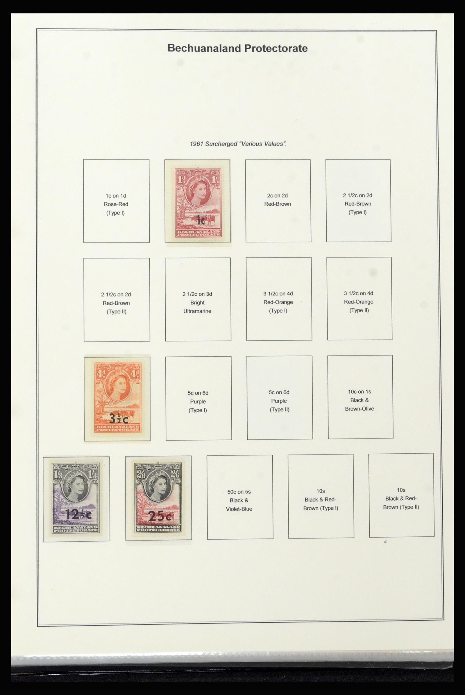 37199 025 - Postzegelverzameling 37199 Brits Bechuanaland 1885-1966.