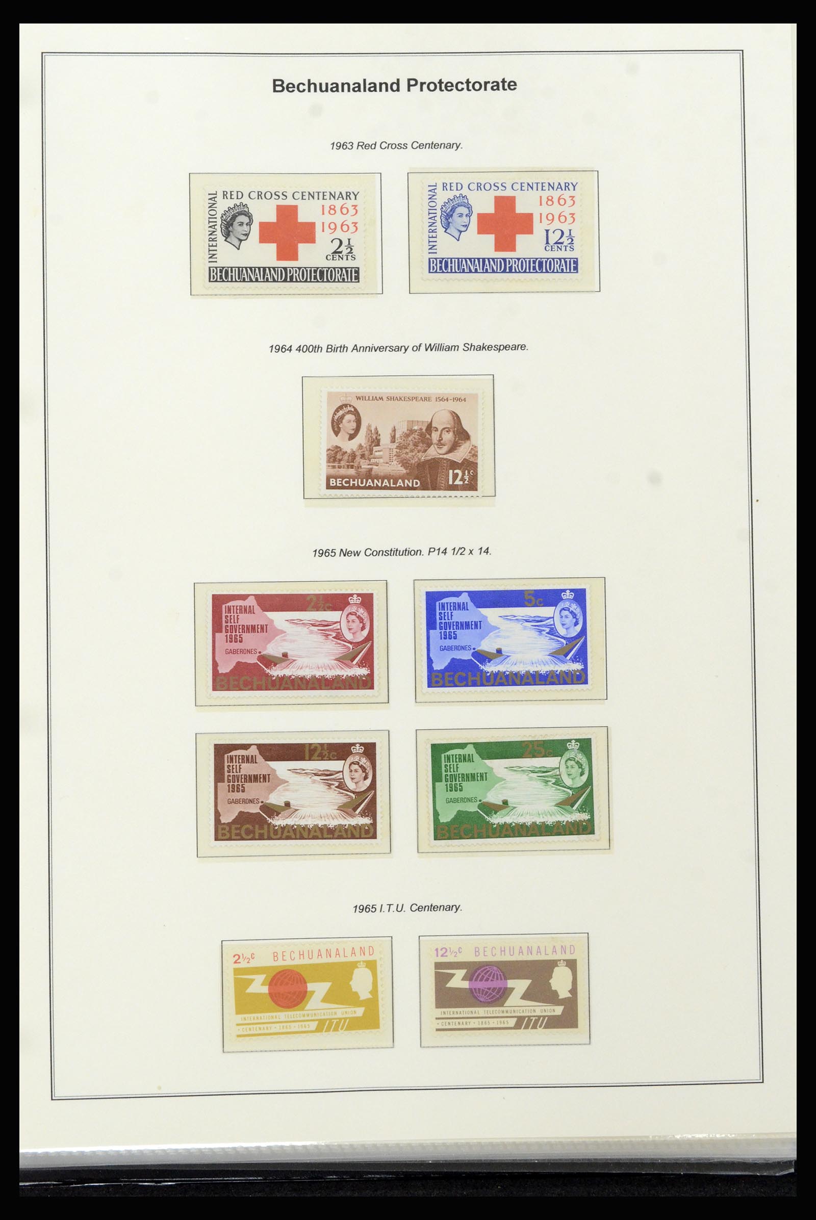 37199 029 - Postzegelverzameling 37199 Brits Bechuanaland 1885-1966.