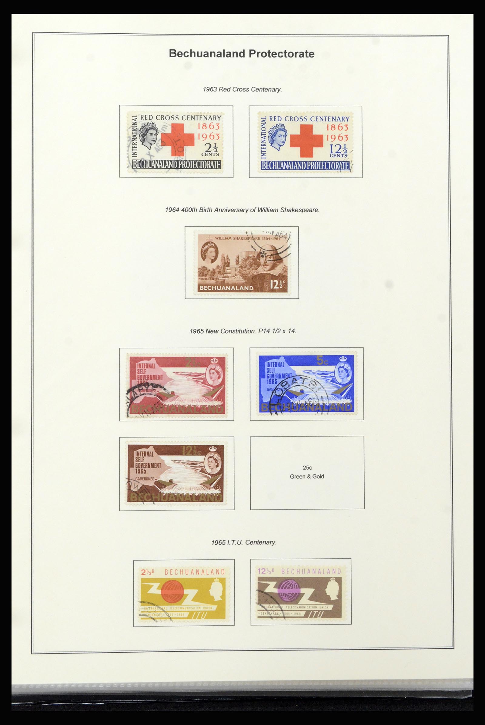 37199 030 - Postzegelverzameling 37199 Brits Bechuanaland 1885-1966.